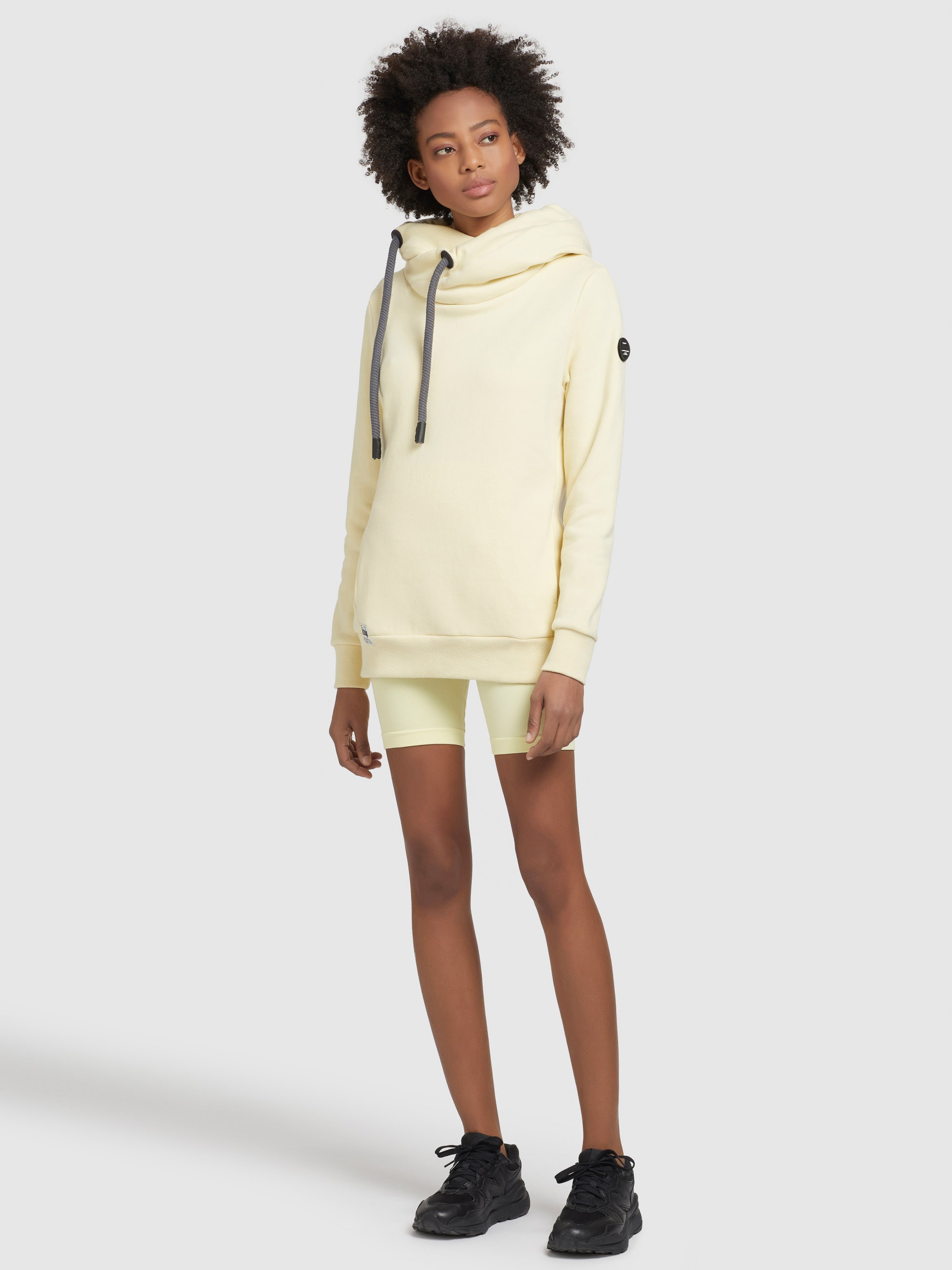 khujo Hoodie »KARIMA«, mit Kapuze in Wickeloptik und Kordelzug