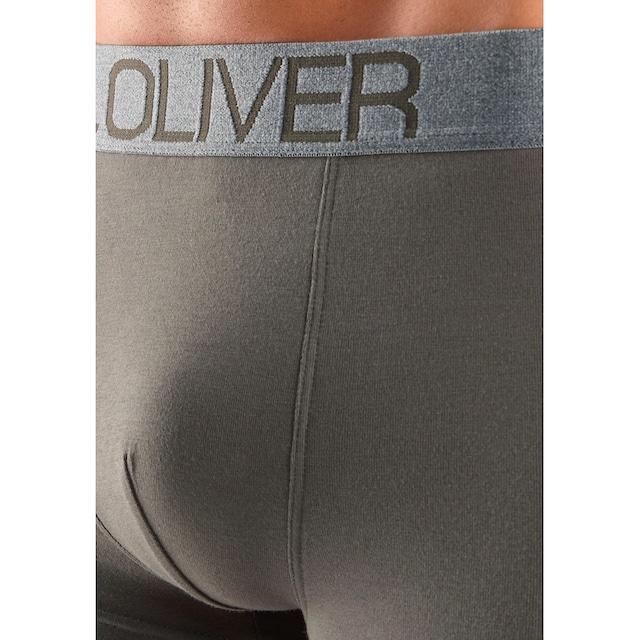 s.Oliver Boxershorts, (Packung, 4 St.), in Hipster-Form mit kontrastfarbenem  Webbund | BAUR