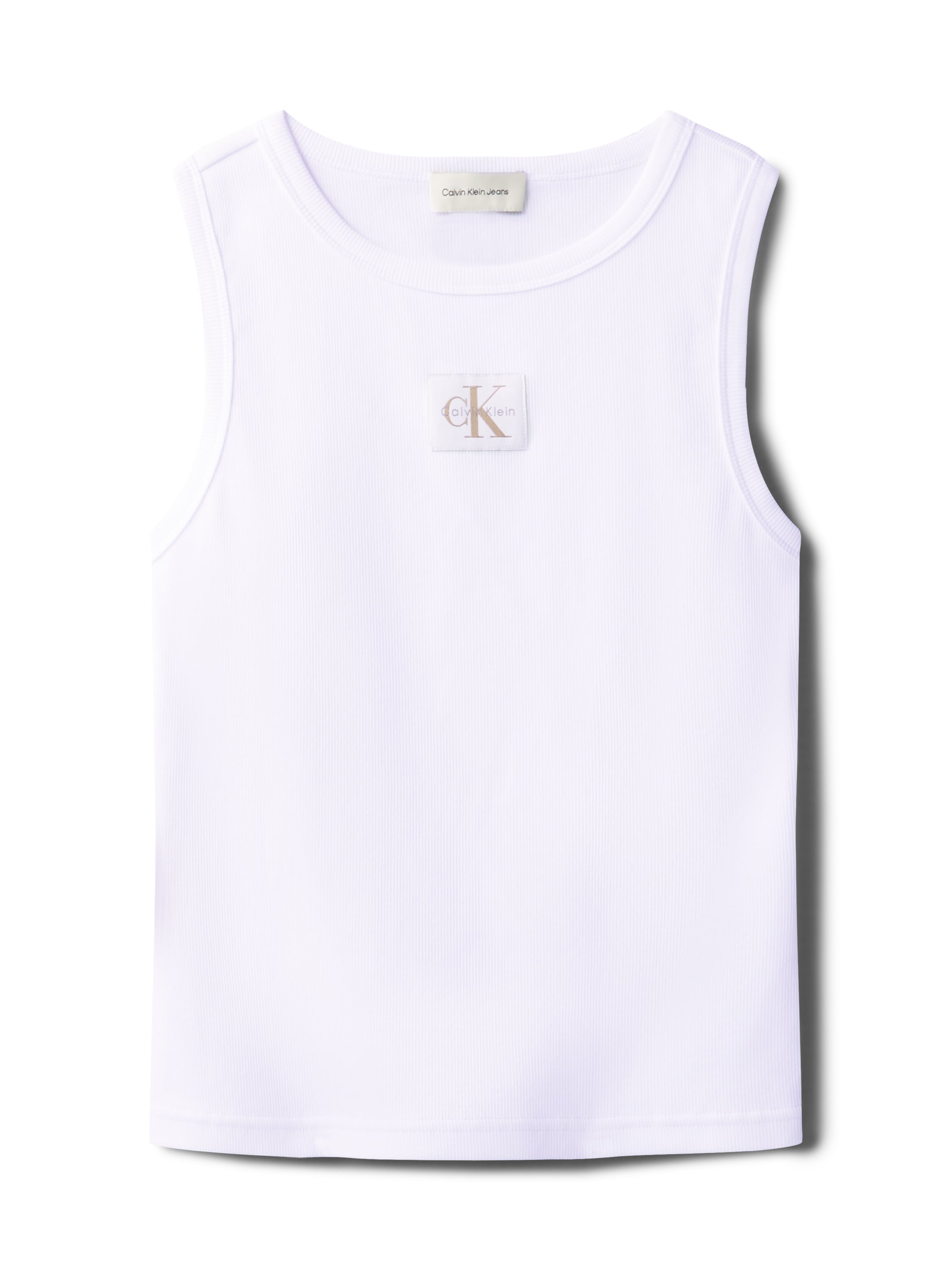 Calvin Klein Jeans Tanktop »A - WVN LBL 2X2 CTTN«, Mit Rundhalsausschnitt