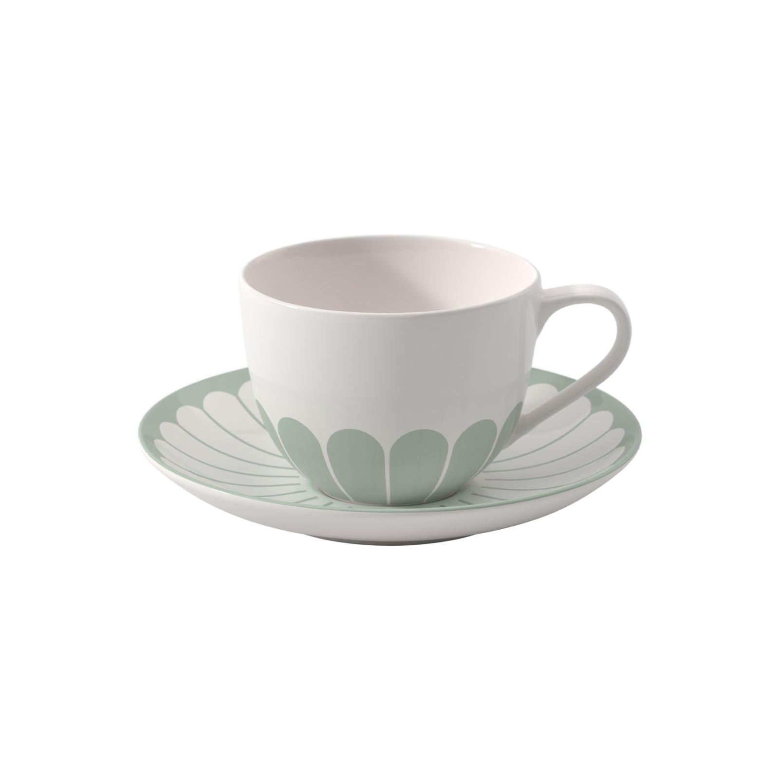 Villeroy & Boch Tasse "Cappuccinotasse mit Untertasse Fleur Couleur 300 ml" Spülmaschinenfest, Mikrowellensicher