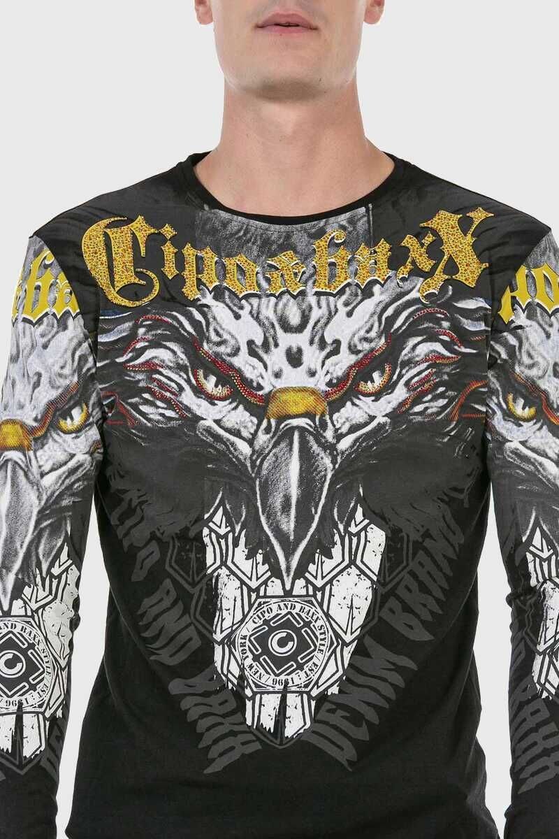 Cipo & Baxx T-Shirt »Sweatshirts«, mit Adler-Frontprint