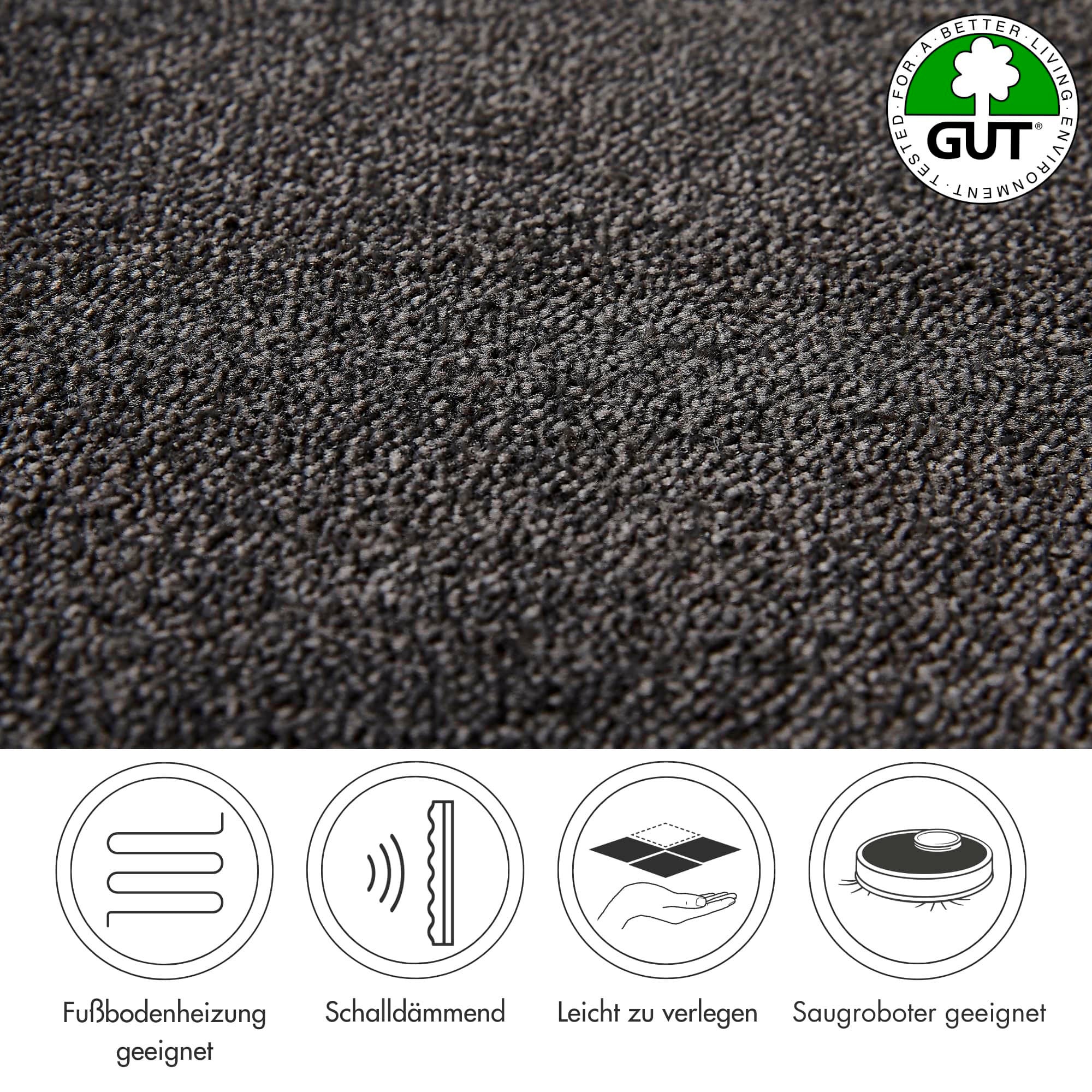 Andiamo Teppichboden »Florenz, Schlinge, Made in Belgium«, rechteckig, 8 mm Höhe, Uni-Farben, Breite 400 cm, strapazierfähig & robust