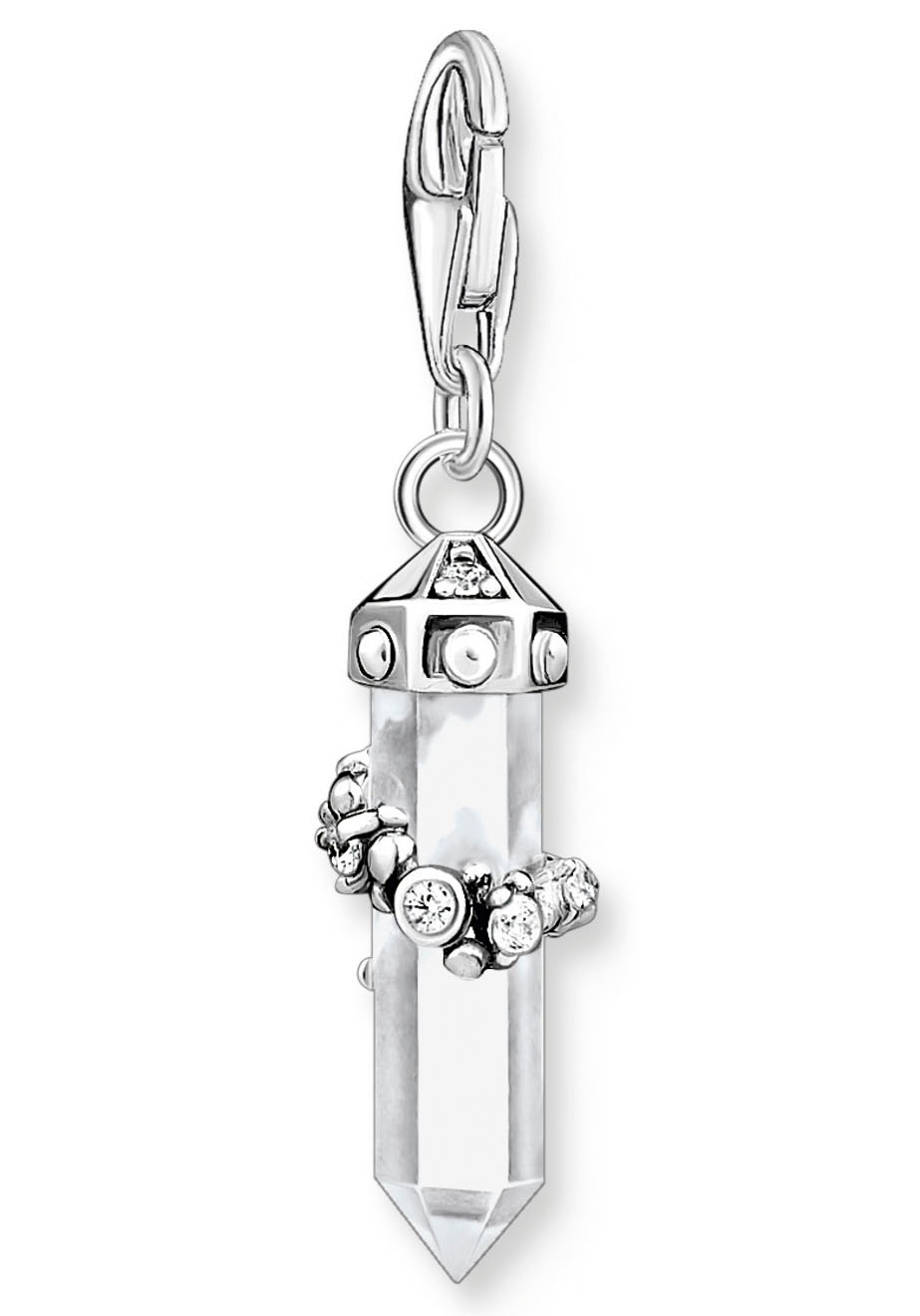 THOMAS SABO Charm-Einhänger »Milky-Quarz, 1908-690-14«, mit Zirkonia (synth.), Quarz