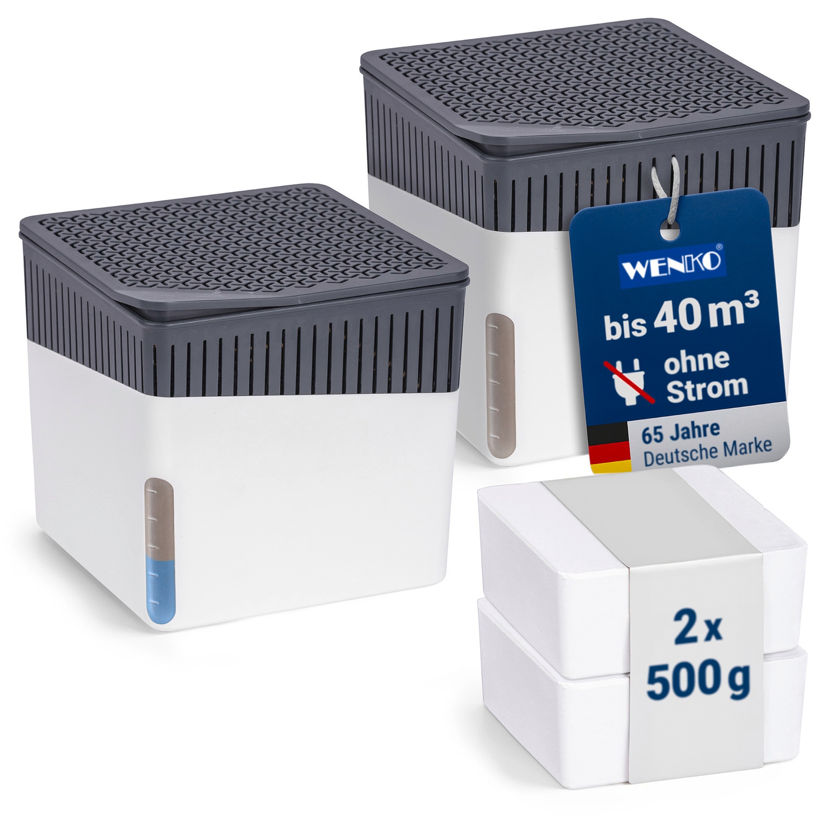 WENKO Luftentfeuchter »Cube« für 40 m³ Räume 2 x 500 g