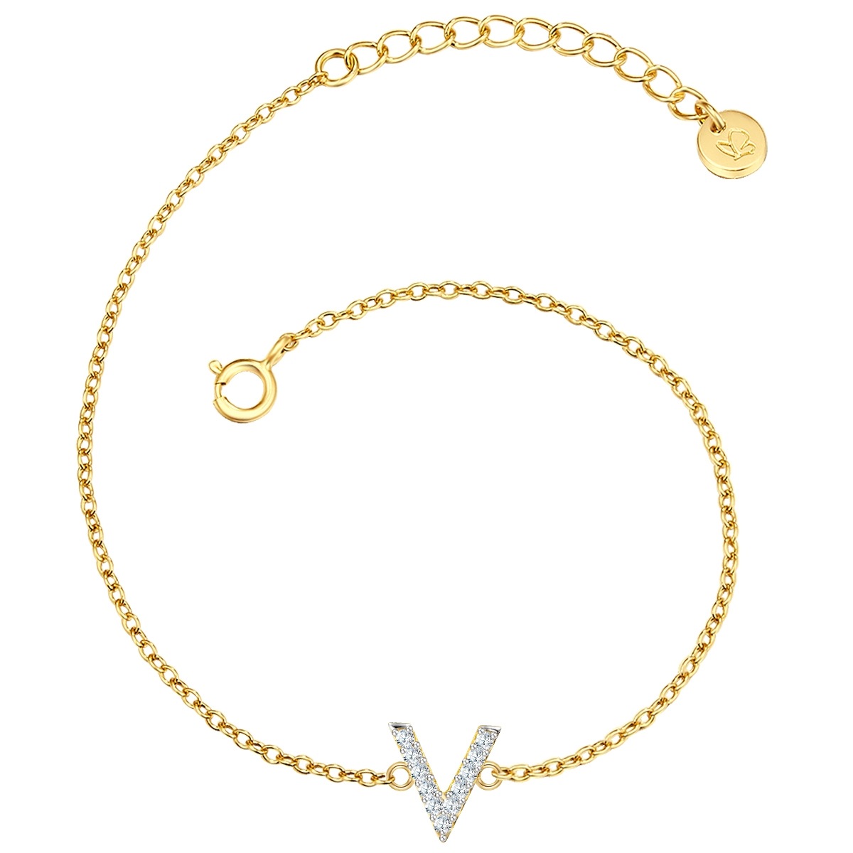 Damen Gliederarmband "GSM1977", Silber 925 (Sterlingsilber), gold, GLANZSTÜCKE MÜNCHEN, Silber 925 (Sterlingsilber), Armbänder, mit
