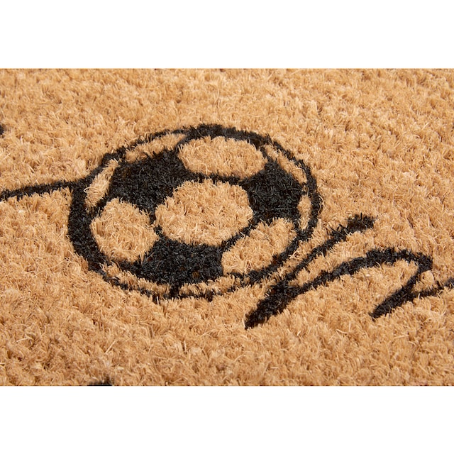 HANSE Home Fußmatte »Kokos Welcome Home Soccer«, rechteckig, Kokos,  Schmutzfangmatte, Outdoor, Rutschfest, Innen, Kokosmatte, Flur | BAUR