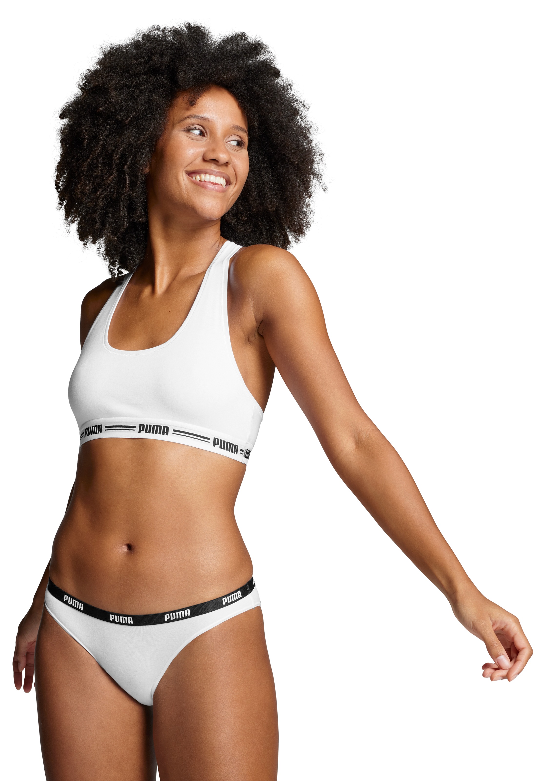 PUMA Bikinislip »PUMA WOMEN BIKINI 2P«, (2er Pack), Low-Rise Design, flache Nähte, elastischer Logobund