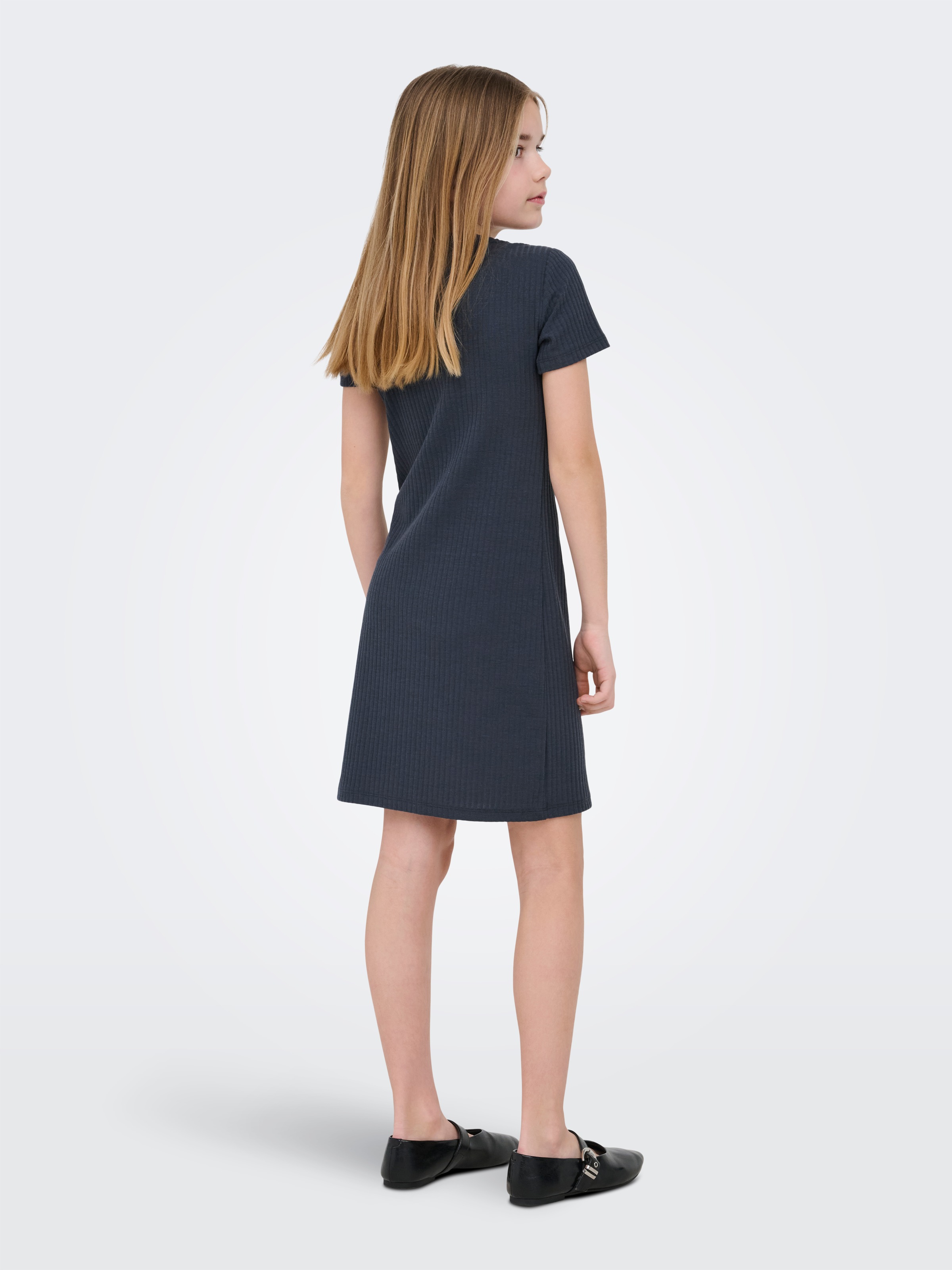 KIDS ONLY Strickkleid »KOGNELLA S/S DRESS VD JRS« Ohne Taschen mit Rundhals-Ausschnitt und kurzem Arm