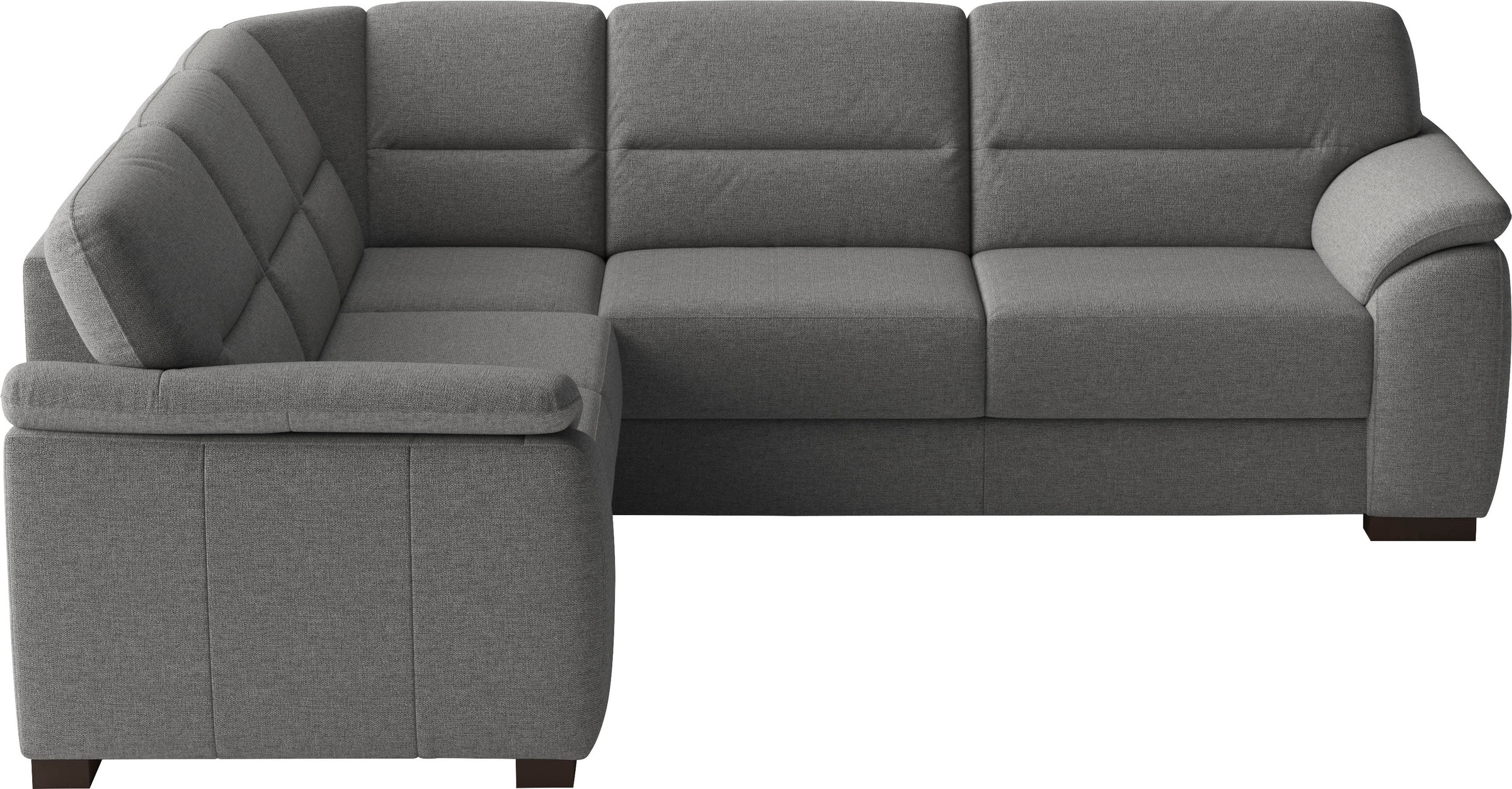 sit&more Ecksofa "Montego L-Form, B: 256 cm, große Stoffauswahl, Komfortsitzhöhe 46 cm" optional Schlaffunktion und Schubkasten mit Stauraum