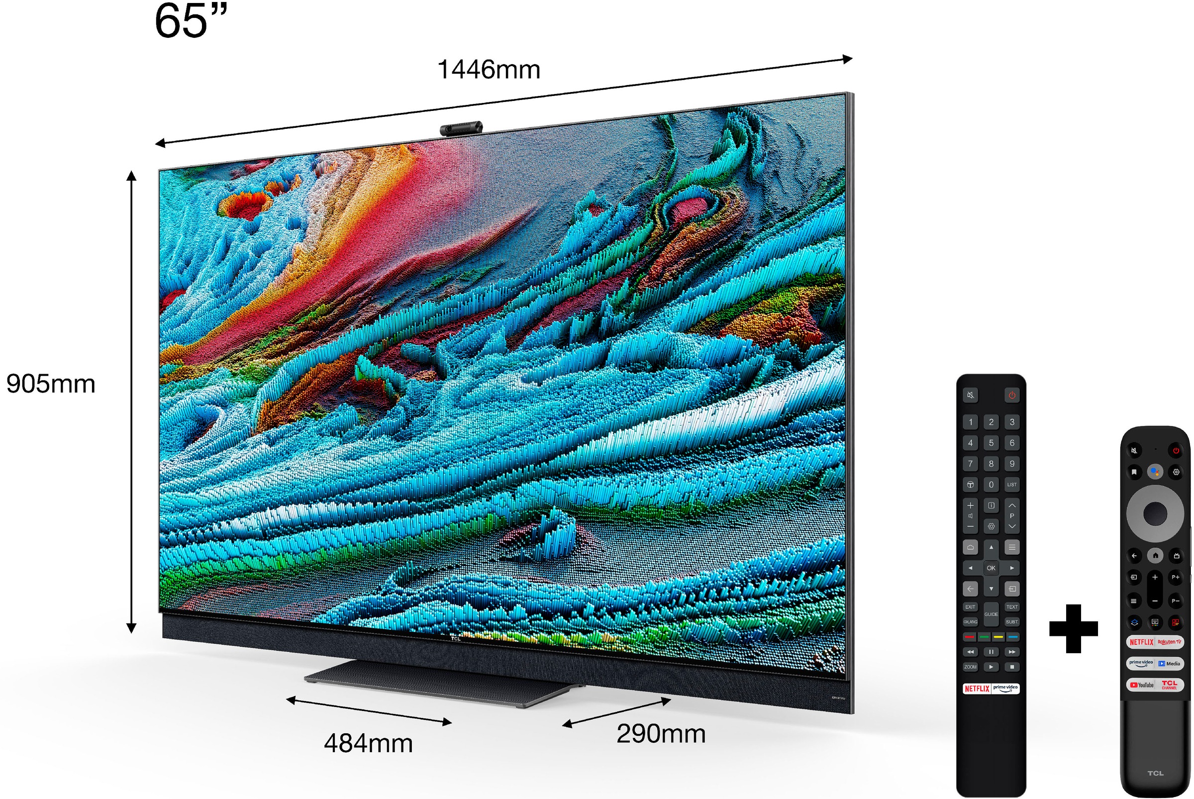 TCL QLED Mini LED-Fernseher »65X925X1«, 164 cm/65 Zoll, 8K, Google TV, integrierte ONKYO 2.1 Soundbar, rahmenloses Metallgehäuse