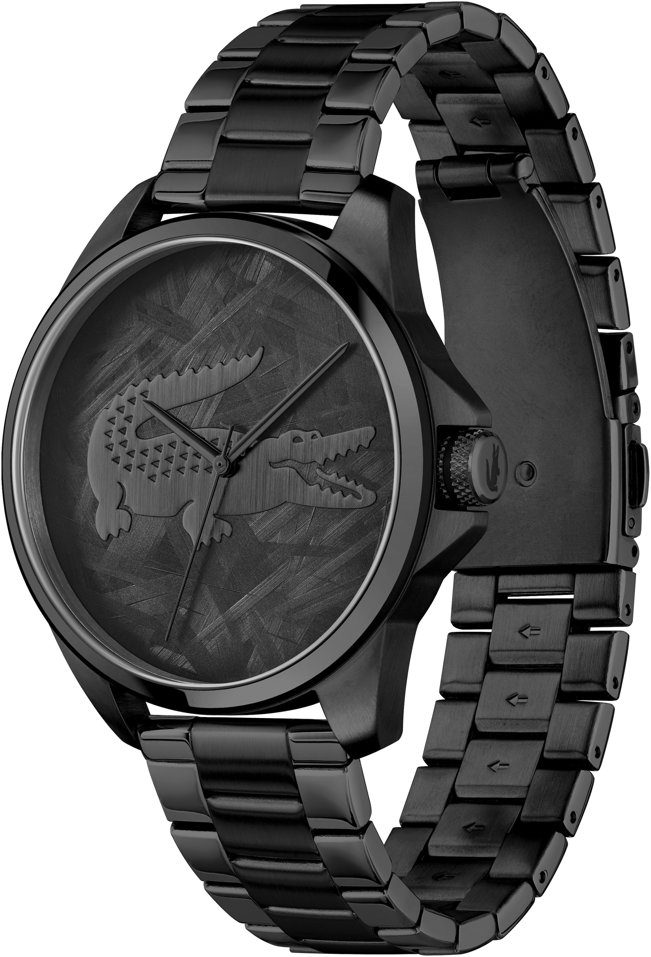 Lacoste Quarzuhr »LE CROC«, Armbanduhr, Herrenuhr, Edelstahlarmband, analog