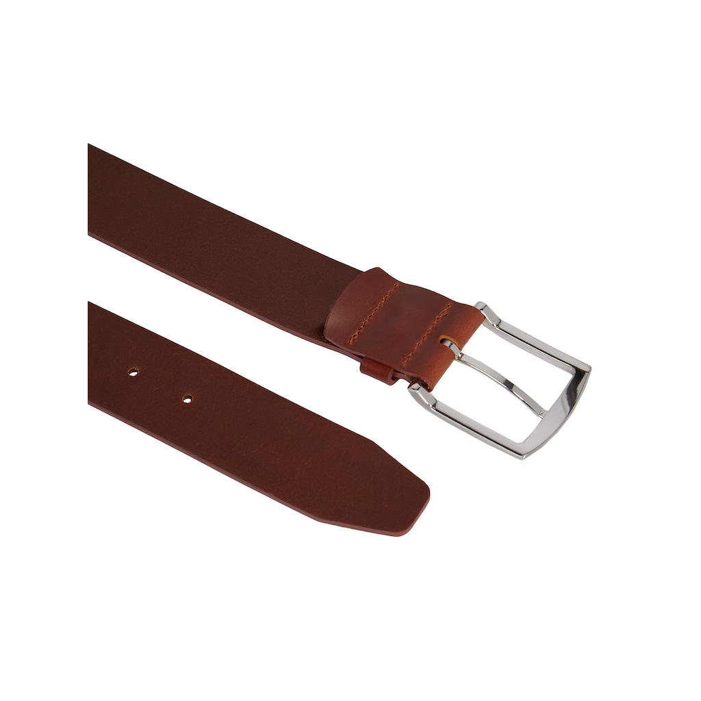 Tommy Hilfiger Ledergürtel »New Denton 4 cm«, NEW DENTON BELT mit Flag-Logoschlaufe