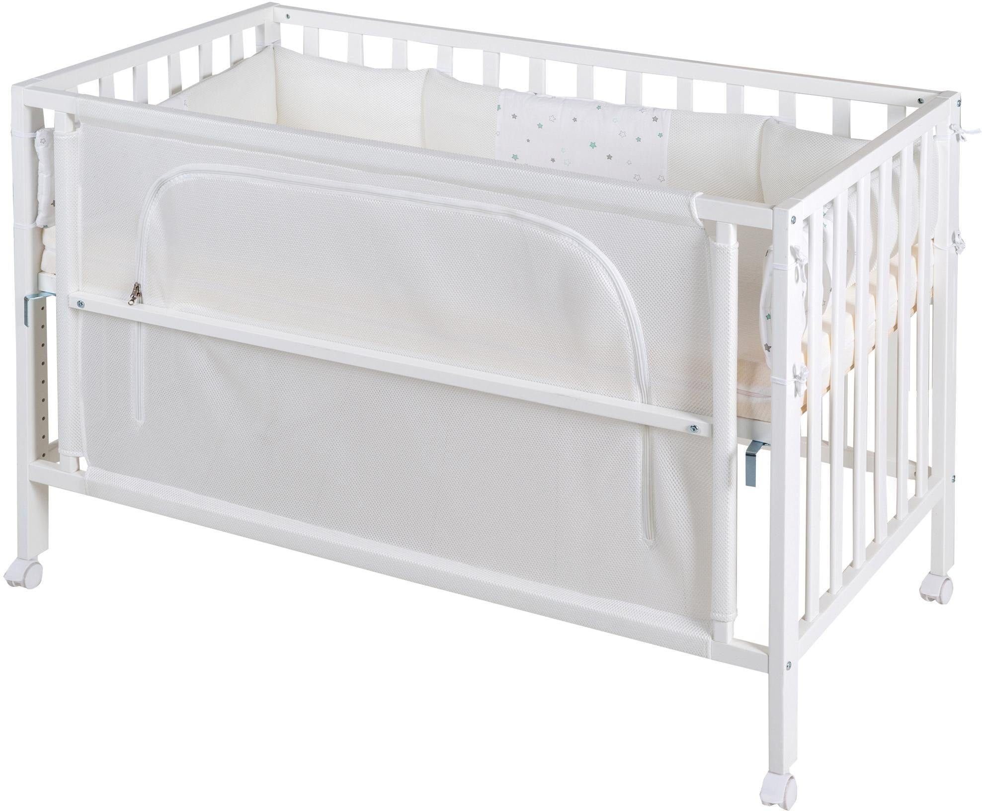 roba® Babybett »Room Bed, safe asleep®, Sternenzauber weiß«, (4 tlg.)