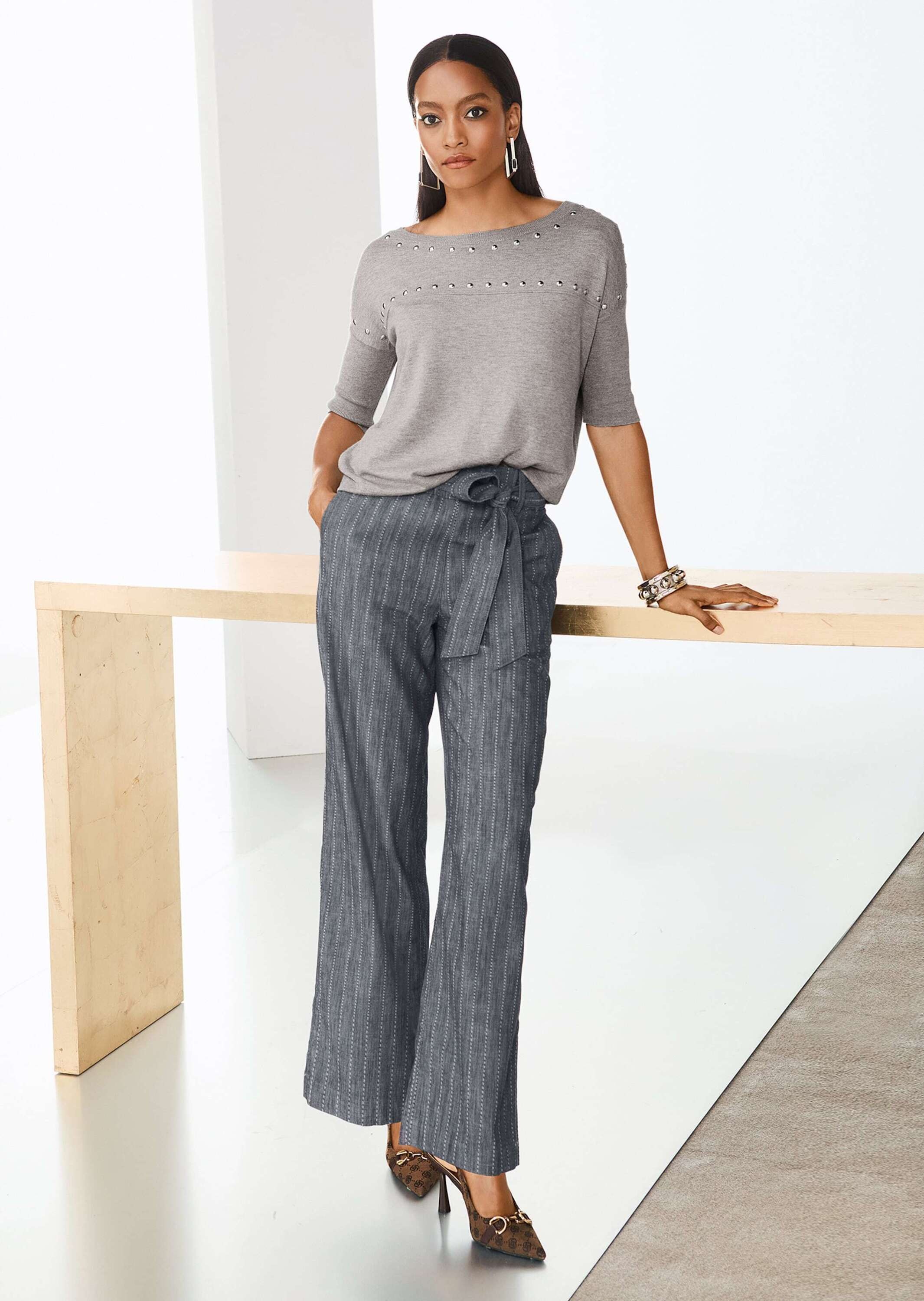 MADELEINE Schlupfhose »Streifenhose Weite Hose zum Schlüpfen«