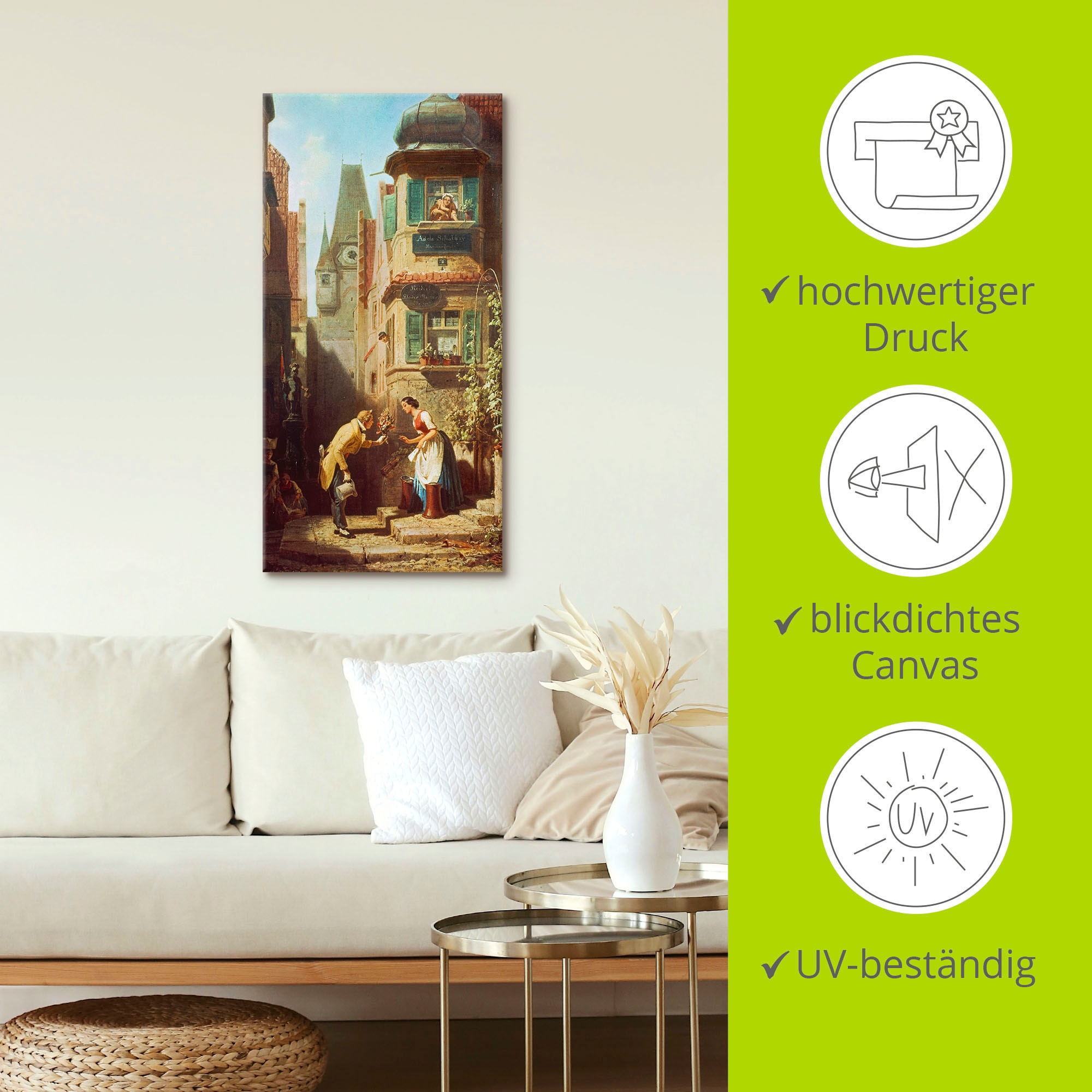 Artland Leinwandbild »Der ewige Hochzeiter. Um 1855/58« Paar 1 Stk. tlg. auf Holzrahmen gespannt