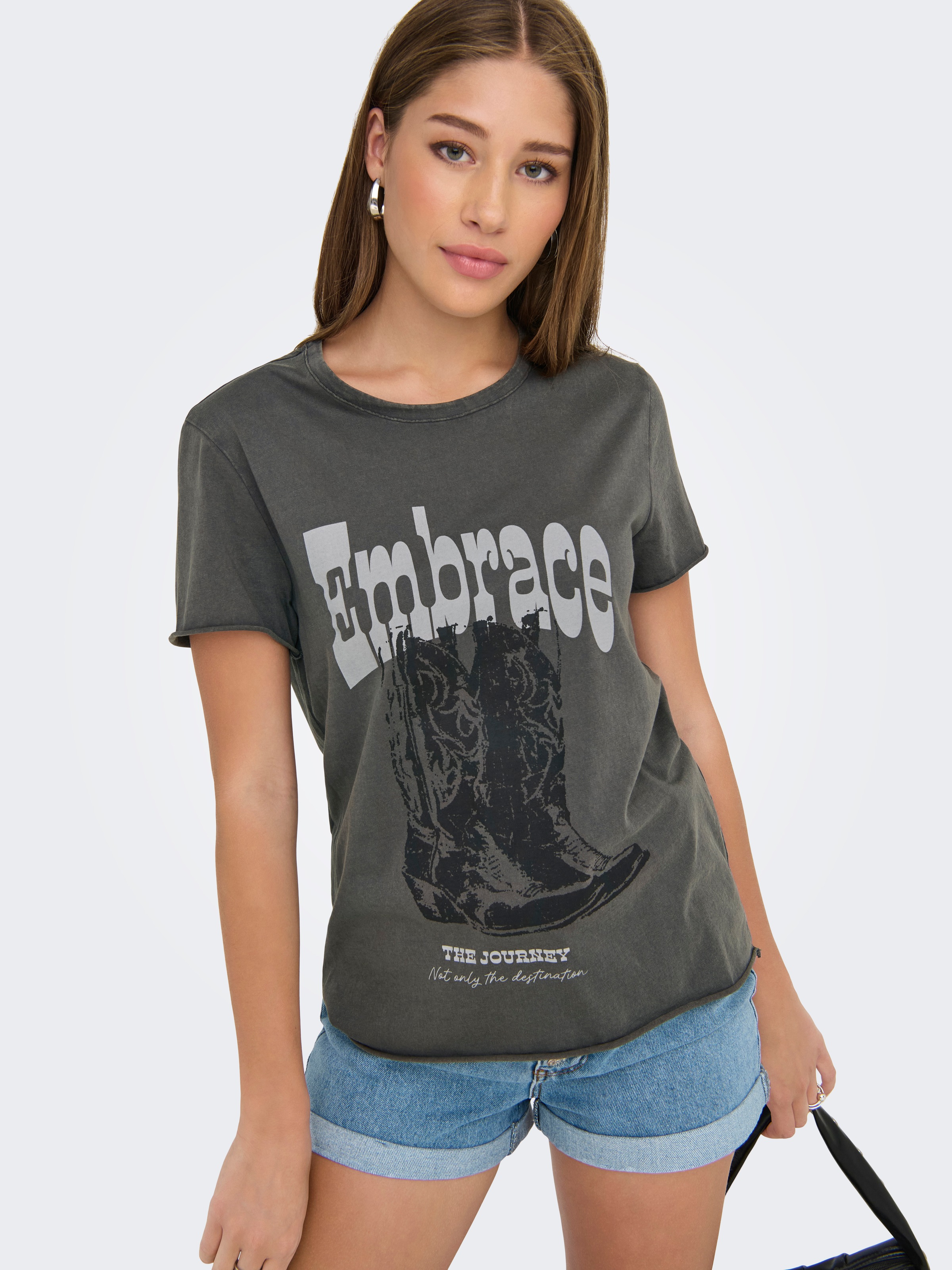 ONLY Rundhalsshirt "ONLLUCY REG S/S TOP JRS NOOS", unterschiedlich bedruckt günstig online kaufen