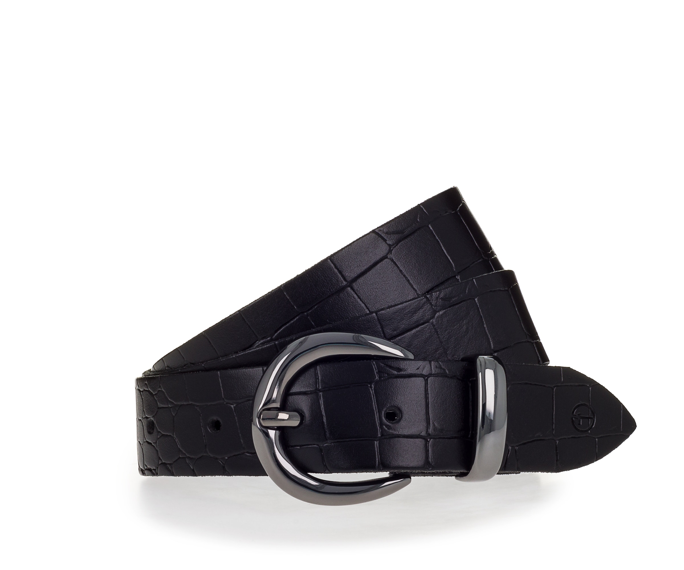 Tamaris Ledergürtel Krokoprägung günstig online kaufen