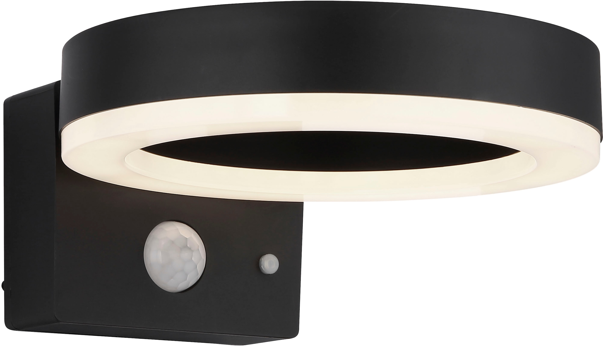 GLOBO LIGHTING LED Solarleuchte "SOLARLEUCHTE KUNSTSTOFF SCHWARZ MATT, 1XLED" LED-Modul 1 Stk. Warmweiß Solar Garten Terrasse Außenbeleuchtung Funktionsleuchte Außenbereich