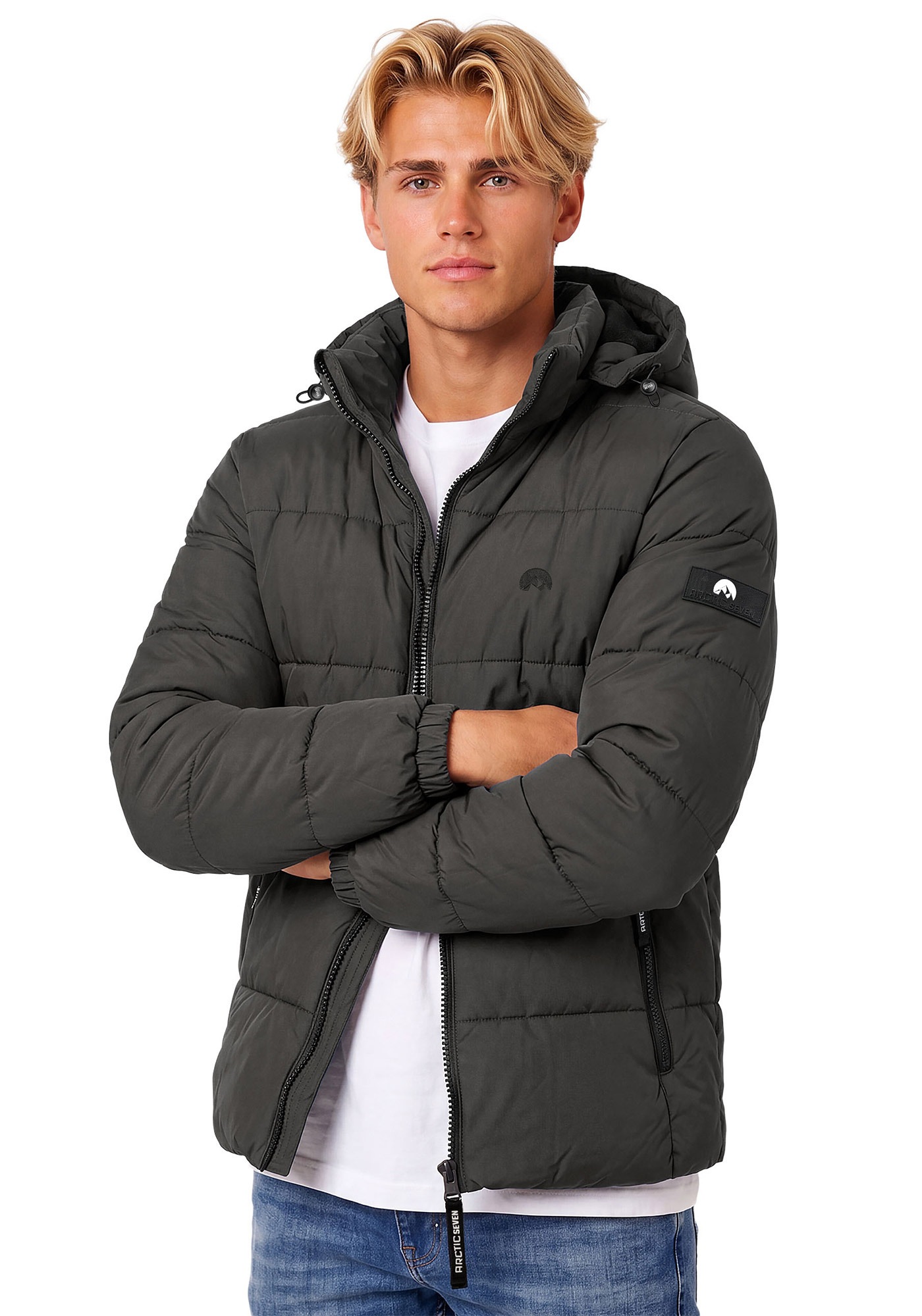 Arctic Seven Winterjacke »ASCreesi« mit warmem Teddyfell und abnehmbarer Kapuze