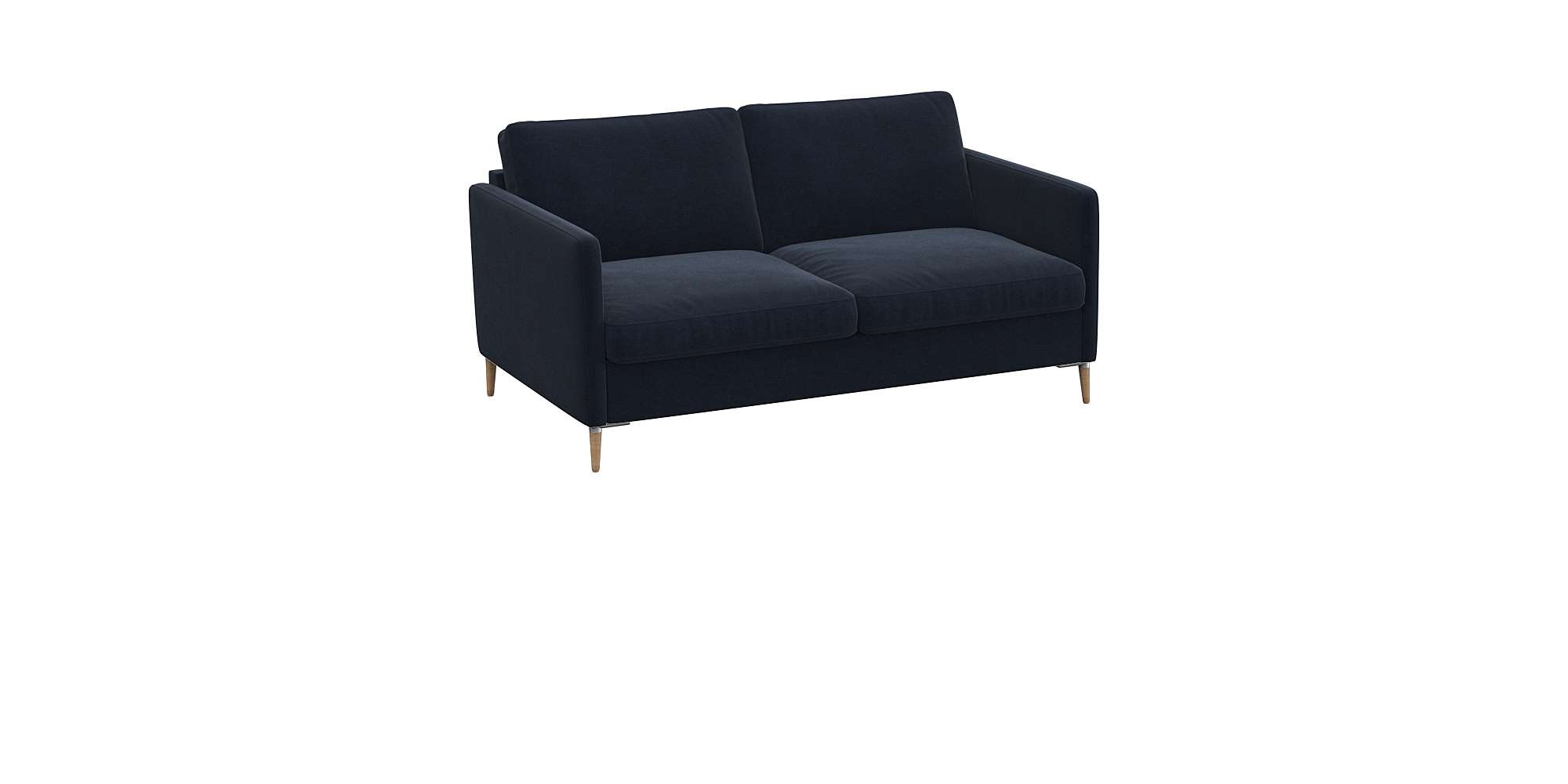 FLEXLUX "Fiore" schmale Armlehnen, Kaltschaum, Füße Alu+ Eiche günstig online kaufen