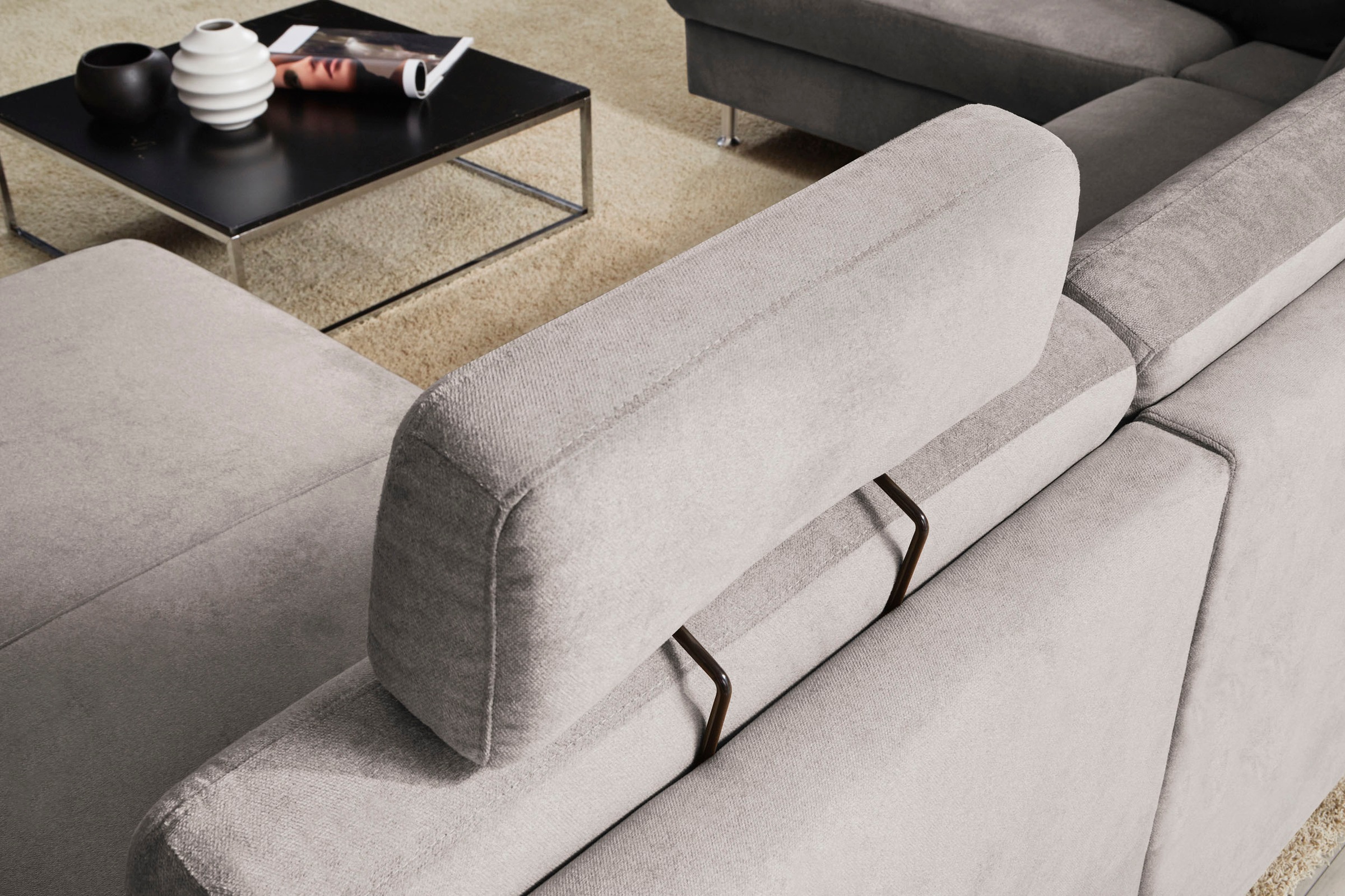 CALIZZA INTERIORS Wohnlandschaft »Onyx U-Form«, (3 St.), wahlweise mit Bettfunktion und Bettkasten