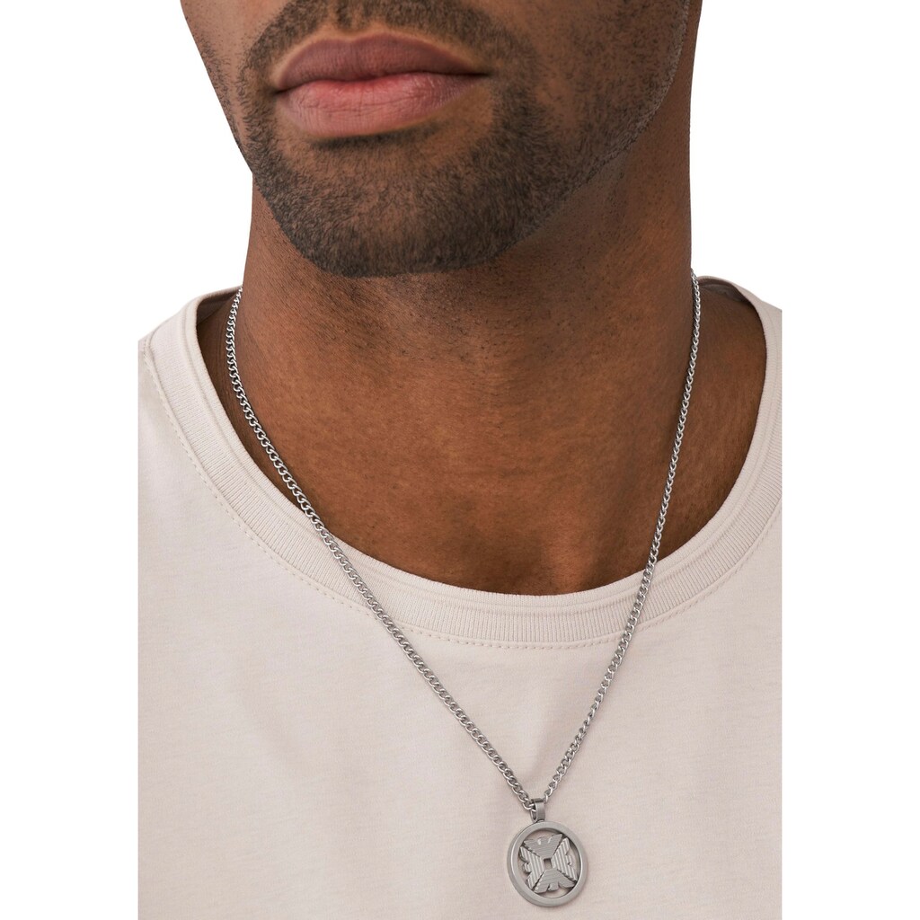 Emporio Armani Kette mit Anhänger »KREIS, RUND, LOGO, EGS3040040«