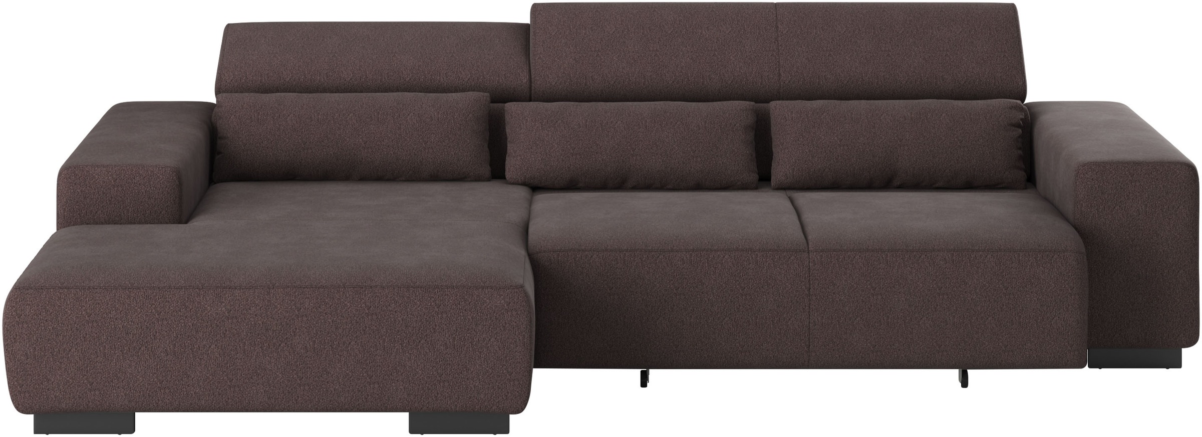 COTTA Ecksofa »Side L-Form, mit Kopfteilverstellung & 3 Nierenkissen«, optional motorische Sitztiefenverstellung