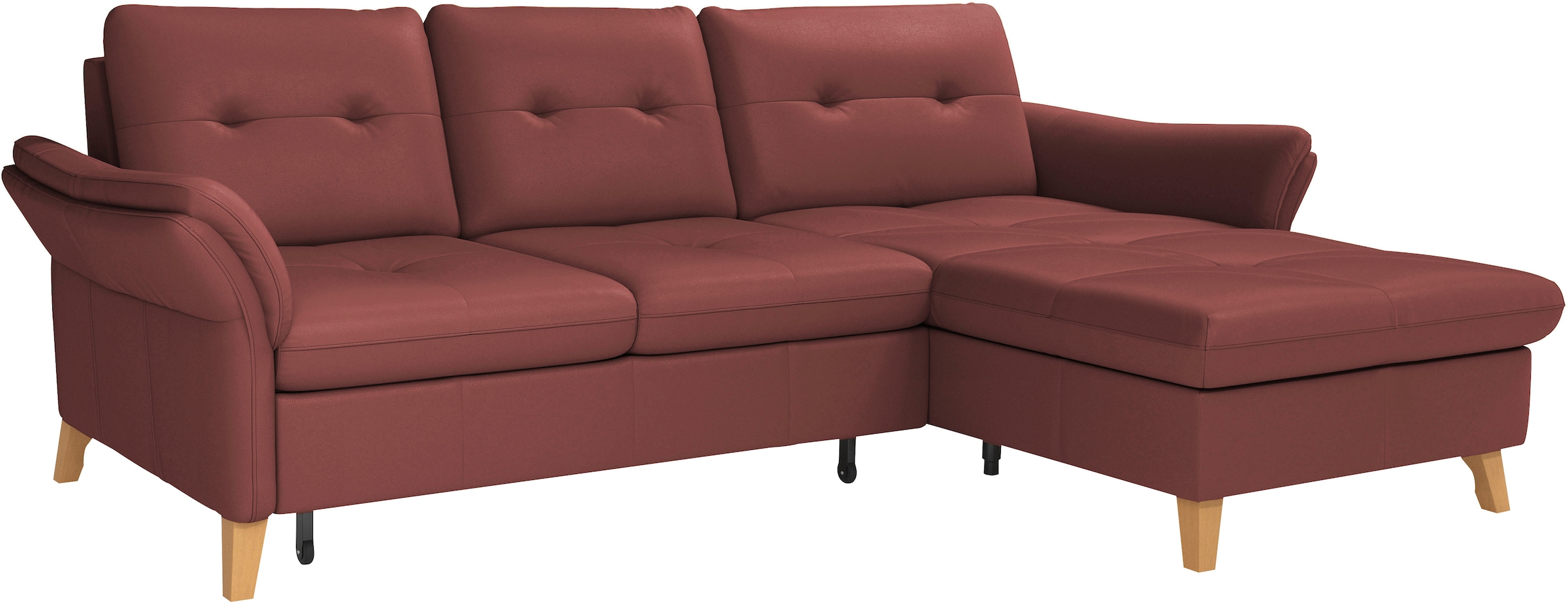 sit&more Ecksofa »Göteborg«, Sitztiefenverstellung und Federkern, wahlweise mit Bettfunktion