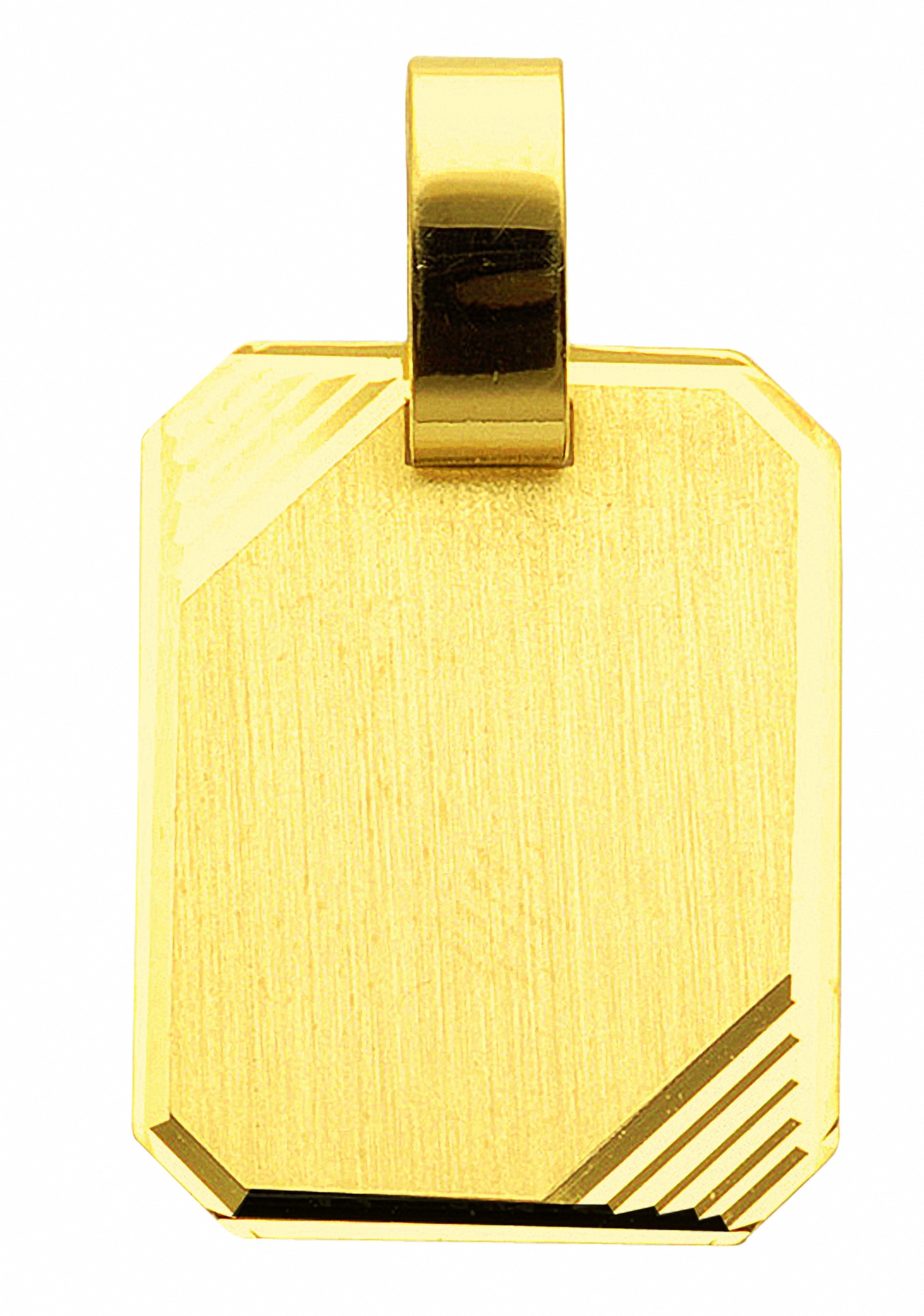 Kette ohne Anhänger »585 Gold Gravurplatte Anhänger«, Schmuckset - Set mit Halskette
