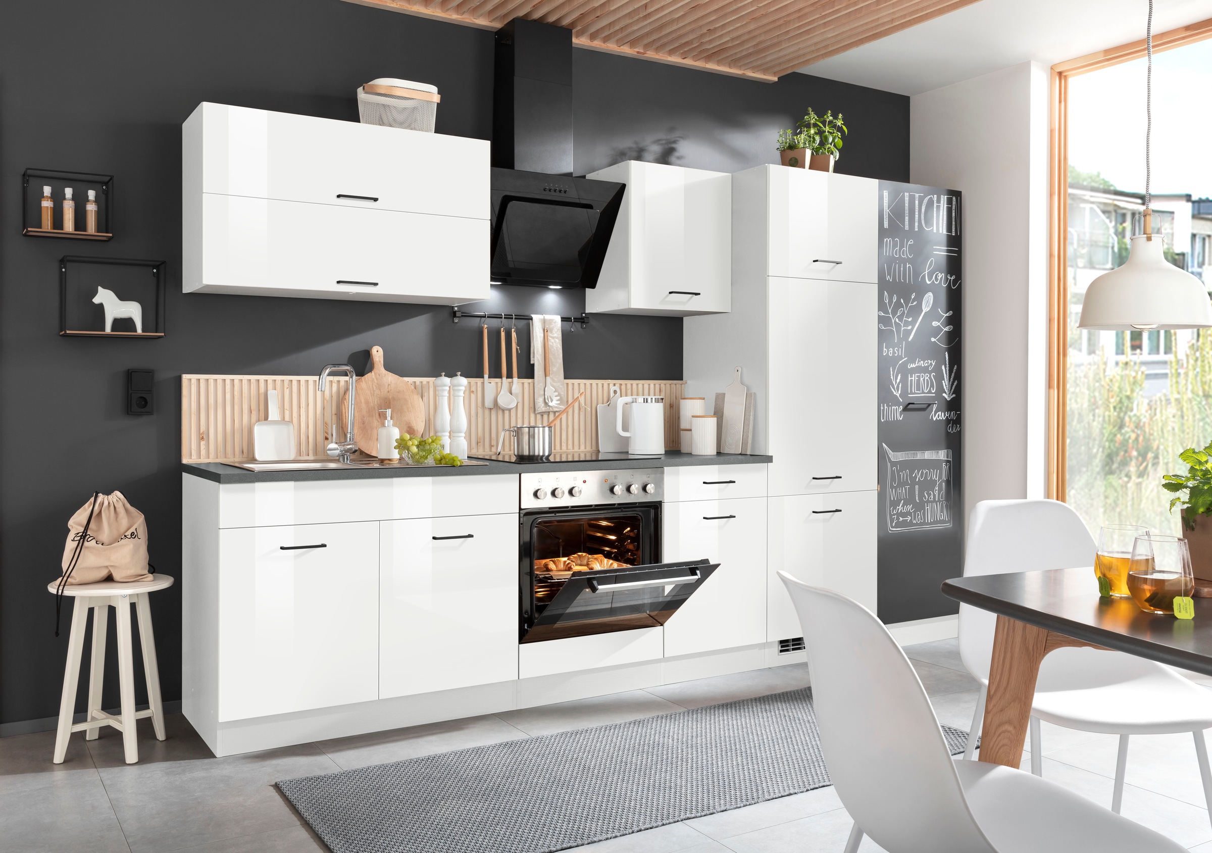 KOCHSTATION Küchenzeile »KS-Trier« ohne E-Geräte, Breite 320 cm