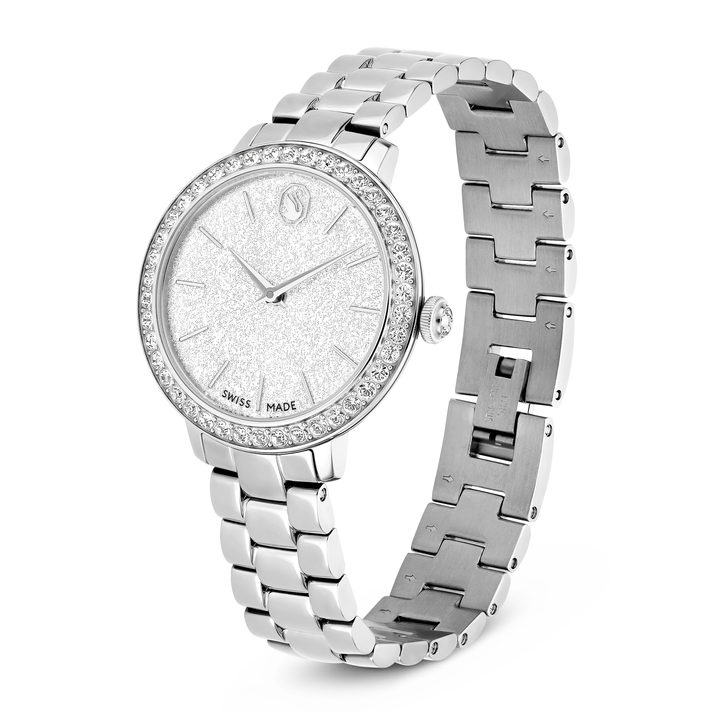 Swarovski Quarzuhr »MATRIX 3-LINK«, Armbanduhr, Damenuhr, Swiss Made, Edelstahlarmband, analog