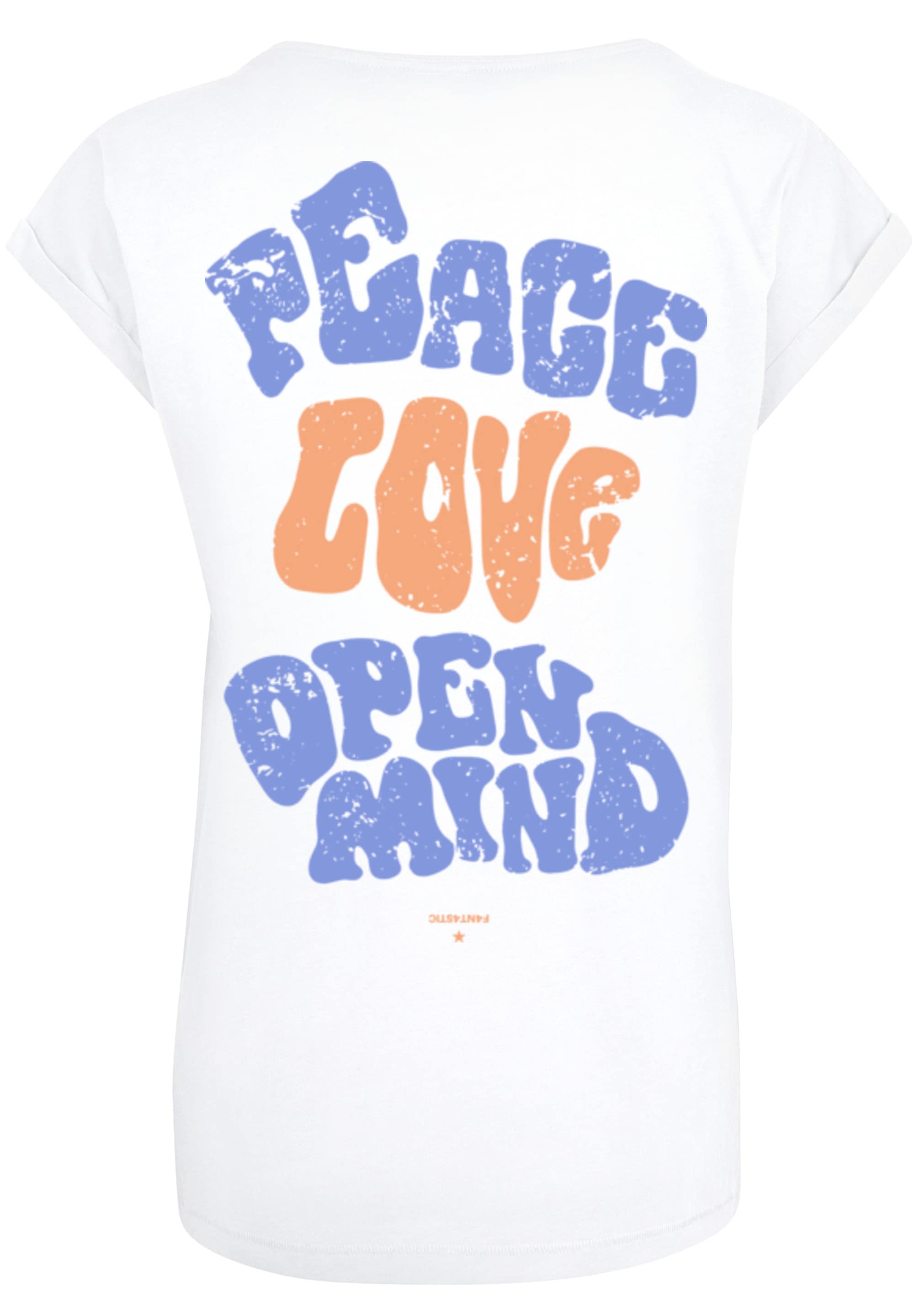 F4NT4STIC T-Shirt »Peace Love and Open Mind«, Print