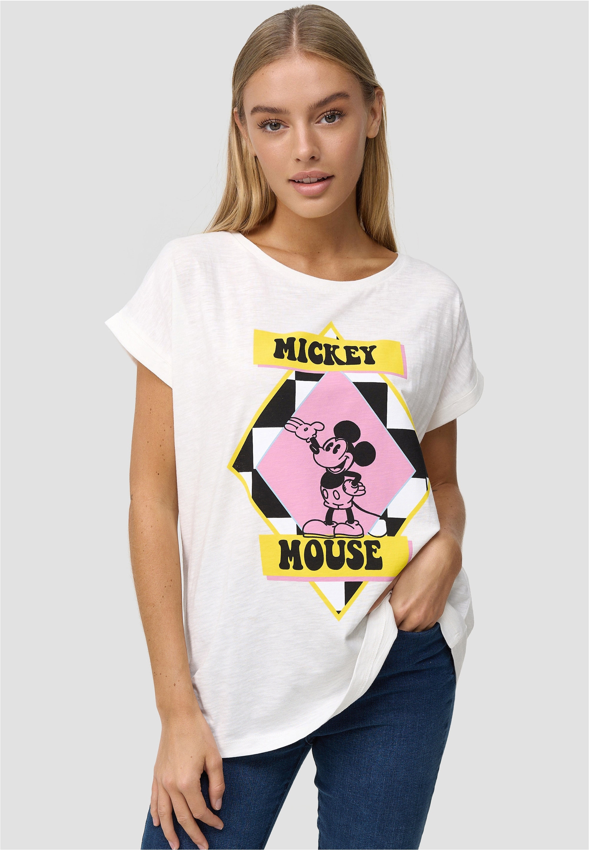 Recovered T-Shirt "Mickey Mouse Pop Colour" 1 Stk. tlg. im zeitlosen Design günstig online kaufen