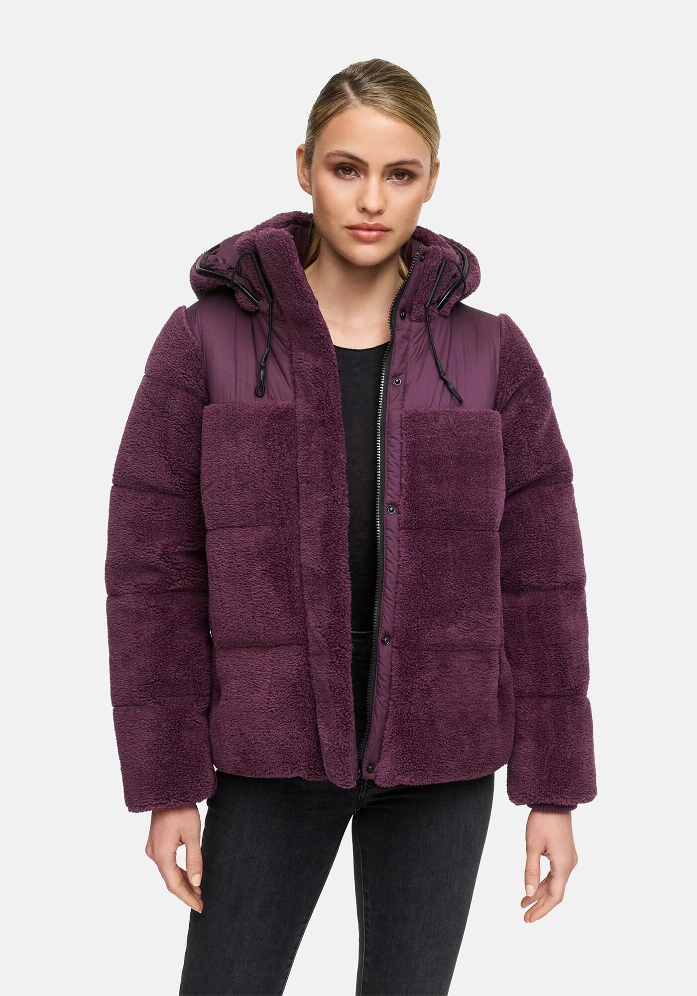 Marikoo Winterjacke "Kaguraa", warme Teddyfell Sherpa Jacke günstig online kaufen