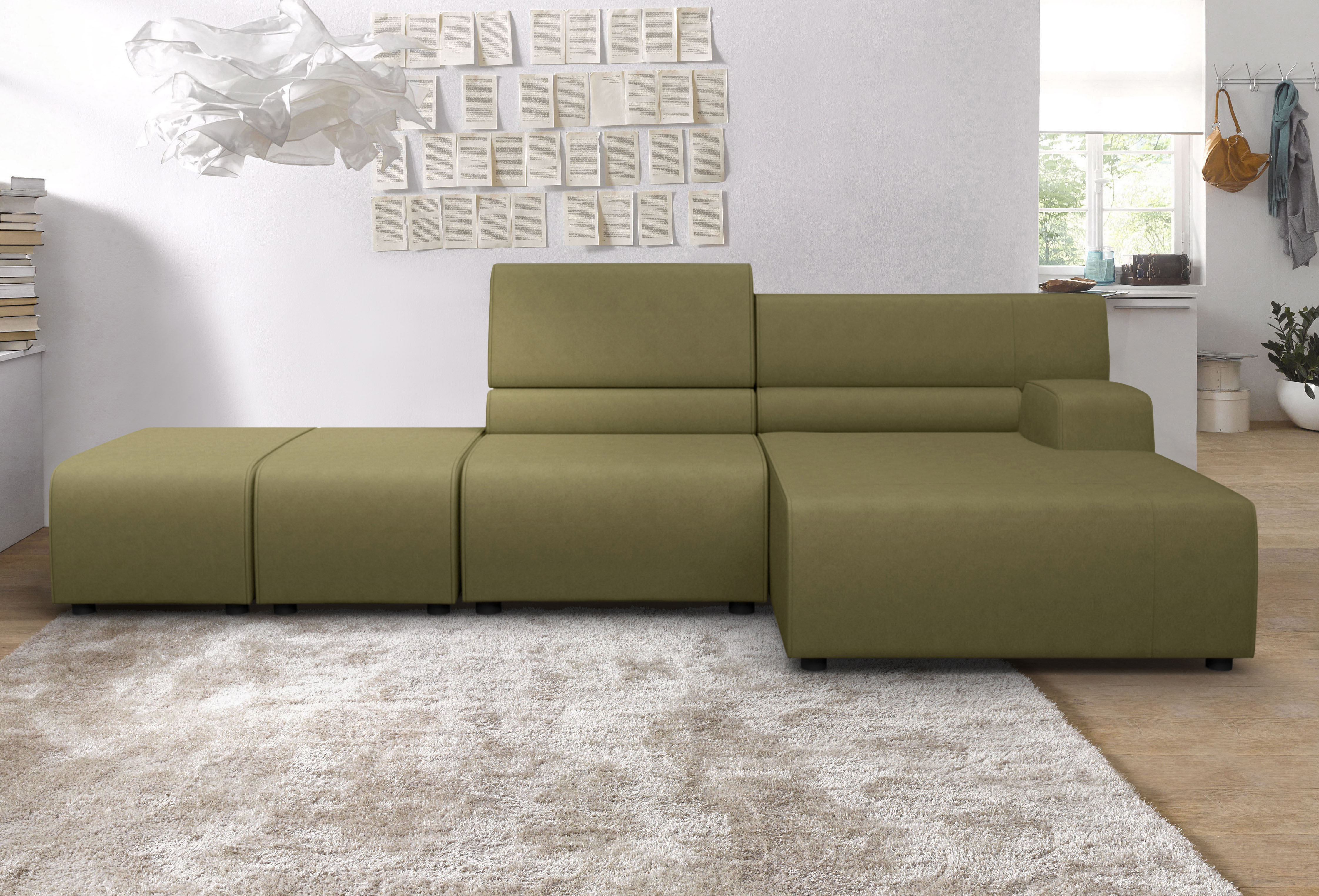 Egoitaliano Ecksofa "Babouche, Designsofa mit außergewöhnlichem Sitzkomfort zum Wohlfühlen"