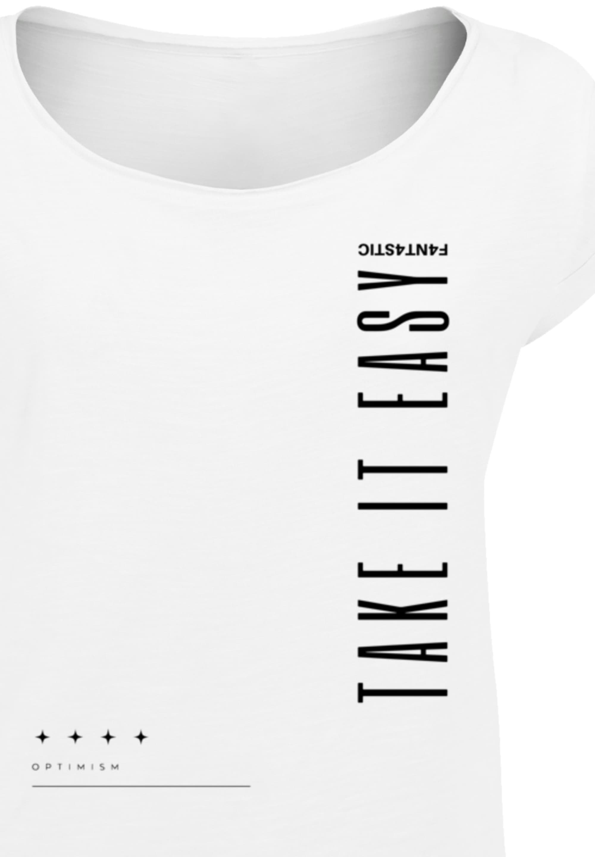 F4NT4STIC T-Shirt »PLUS SIZE T-SHIRT Take It Easy«, Print