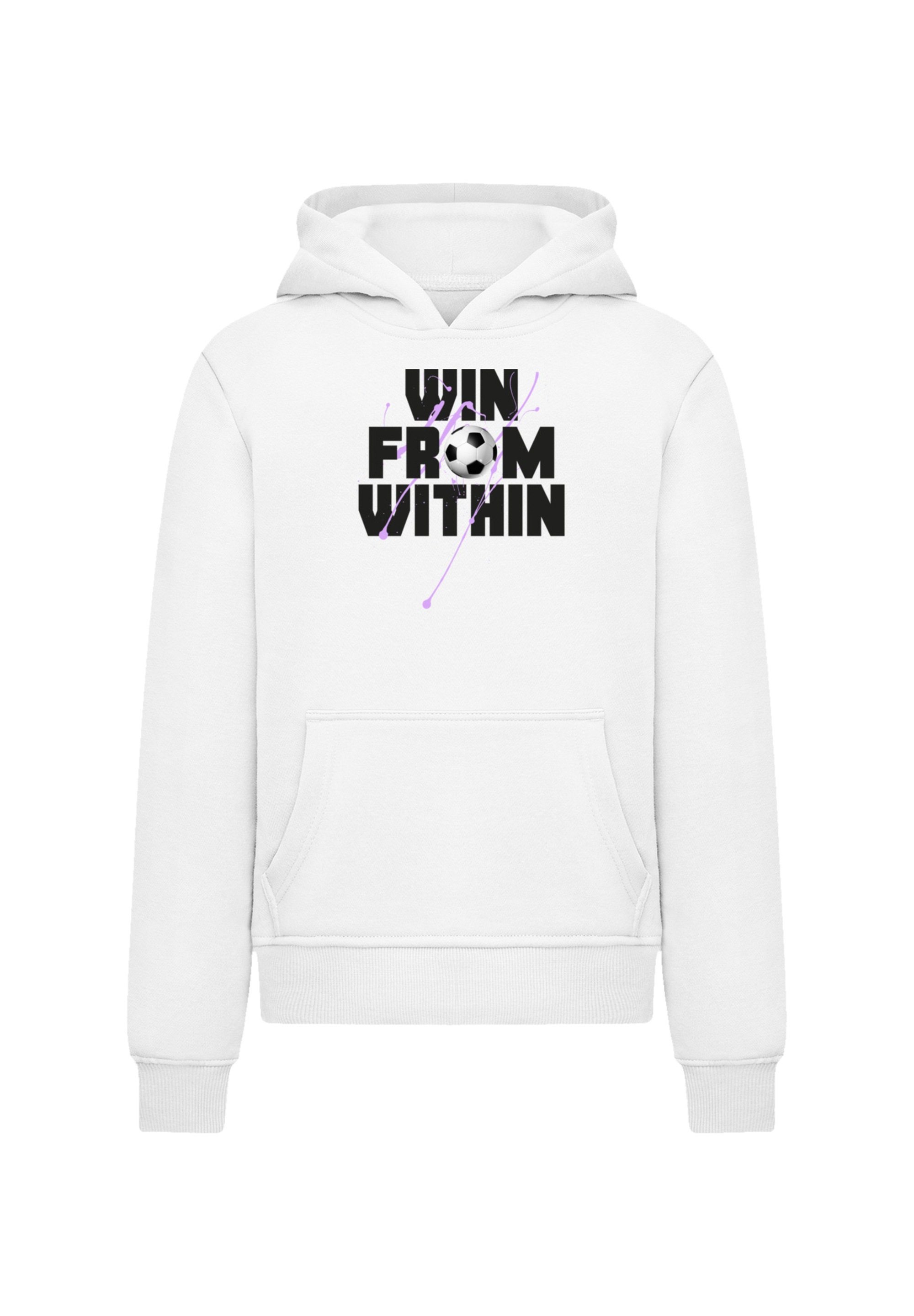 F4NT4STIC Kapuzenpullover »Win From Within Soccer Splash Lilac«, Premium Qualität