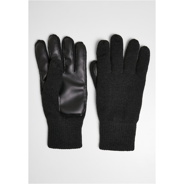 URBAN CLASSICS Baumwollhandschuhe »Unisex Synthetic Leather Knit Gloves«  für kaufen | BAUR