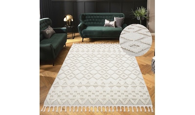 Paco Home Teppich »Namur 327«, rechteckig, Kurzflor, Ornamente mit 3D-Effekt,  In- und Outdoor geeignet kaufen | BAUR