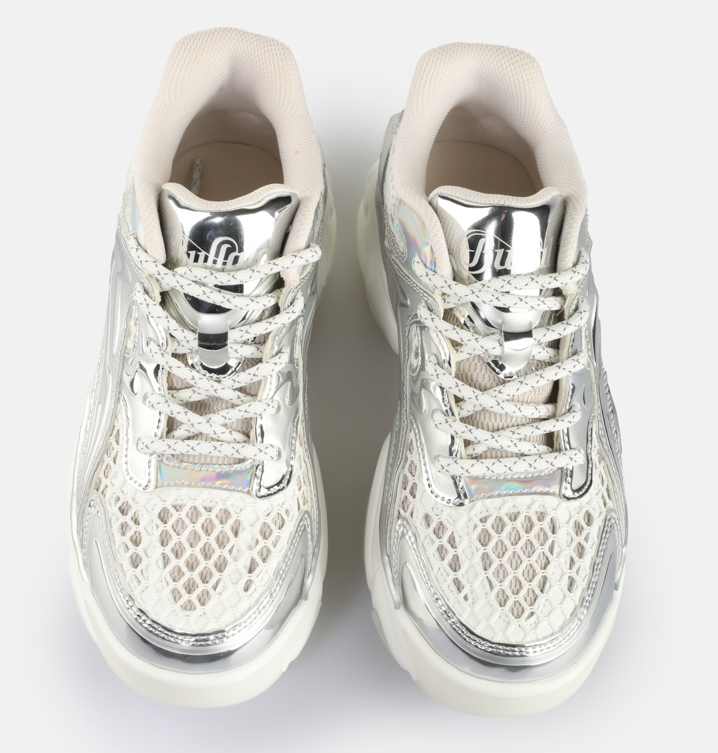 Buffalo Plateausneaker »SCORE TEC«, Ugly Sneaker, Schnürschuh, Freizeitsneaker in cooler Metallic-Optik
