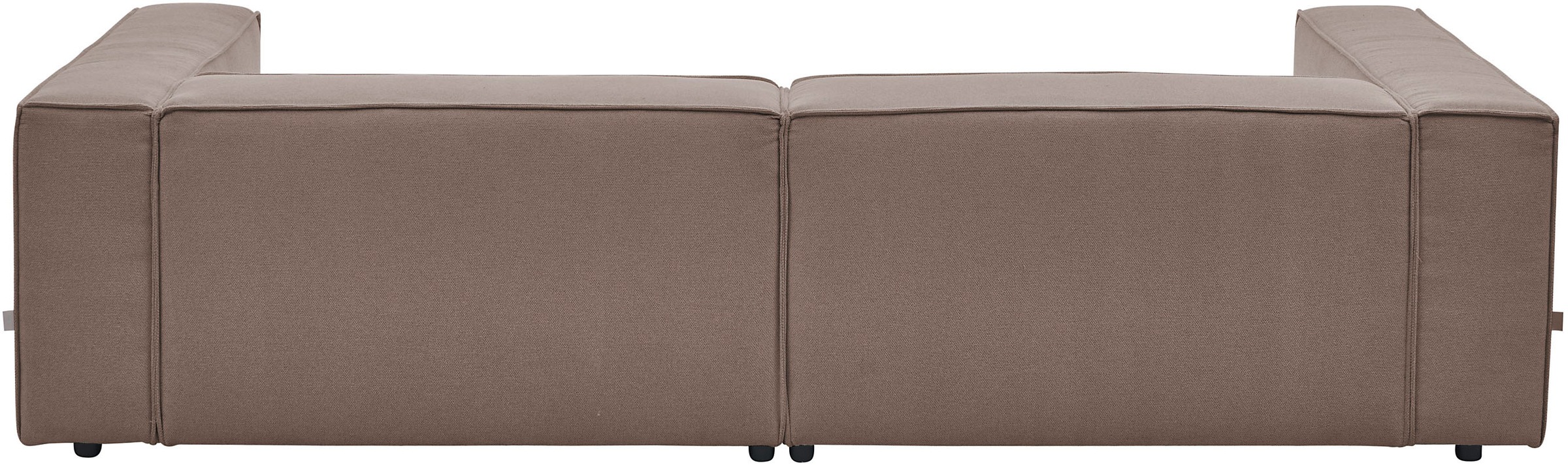 LeGer Home by Lena Gercke 3-Sitzer »PIARA, Couch mit Kedernaht, Sofa in Cord oder Leinenoptik«, schwarze Füße, bequemer Sitzkomfort