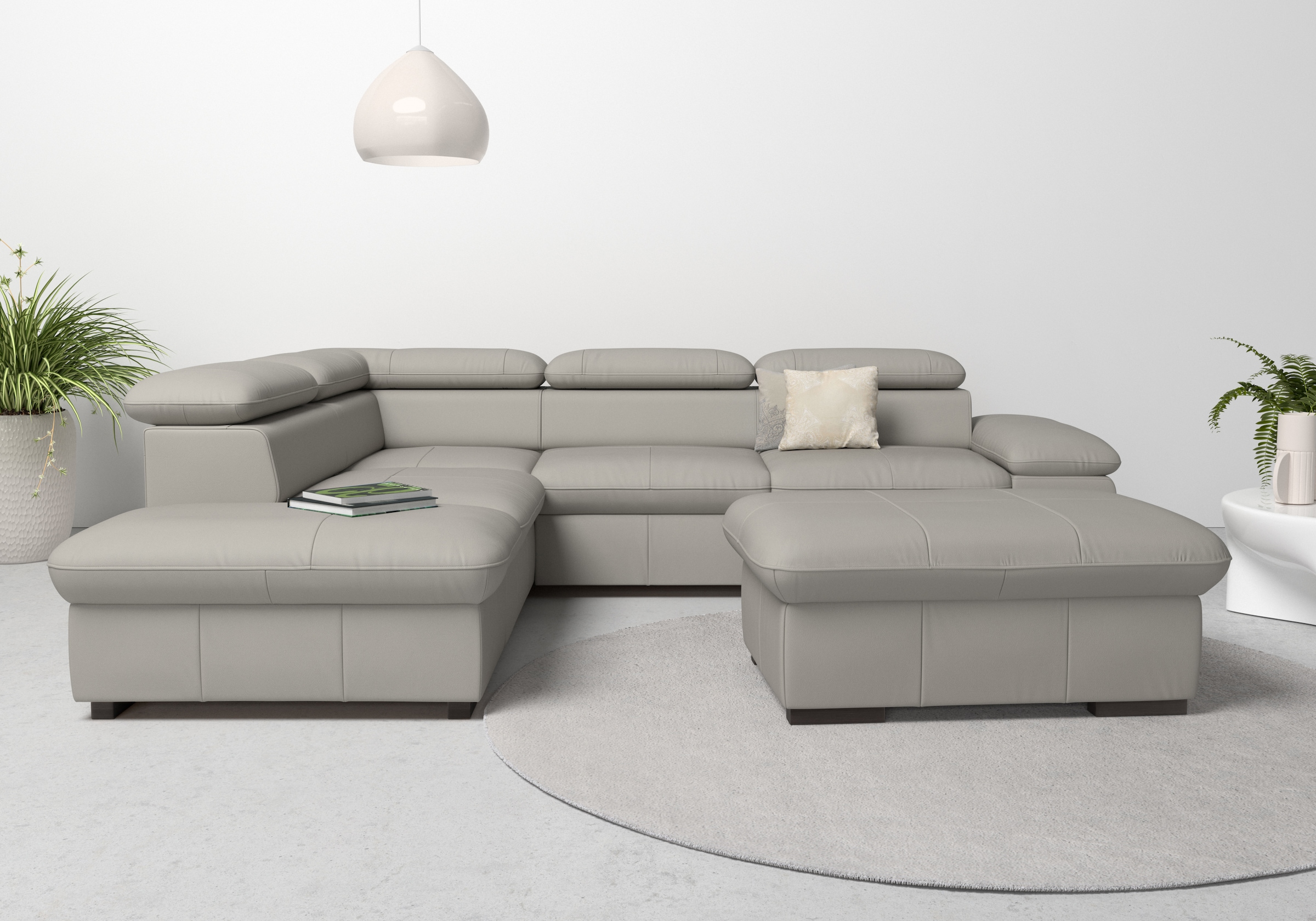 OTTO home Ecksofa "Alberto L-Form" mit Kopfteilverstellung, wahlweise mit Schlaffunktion