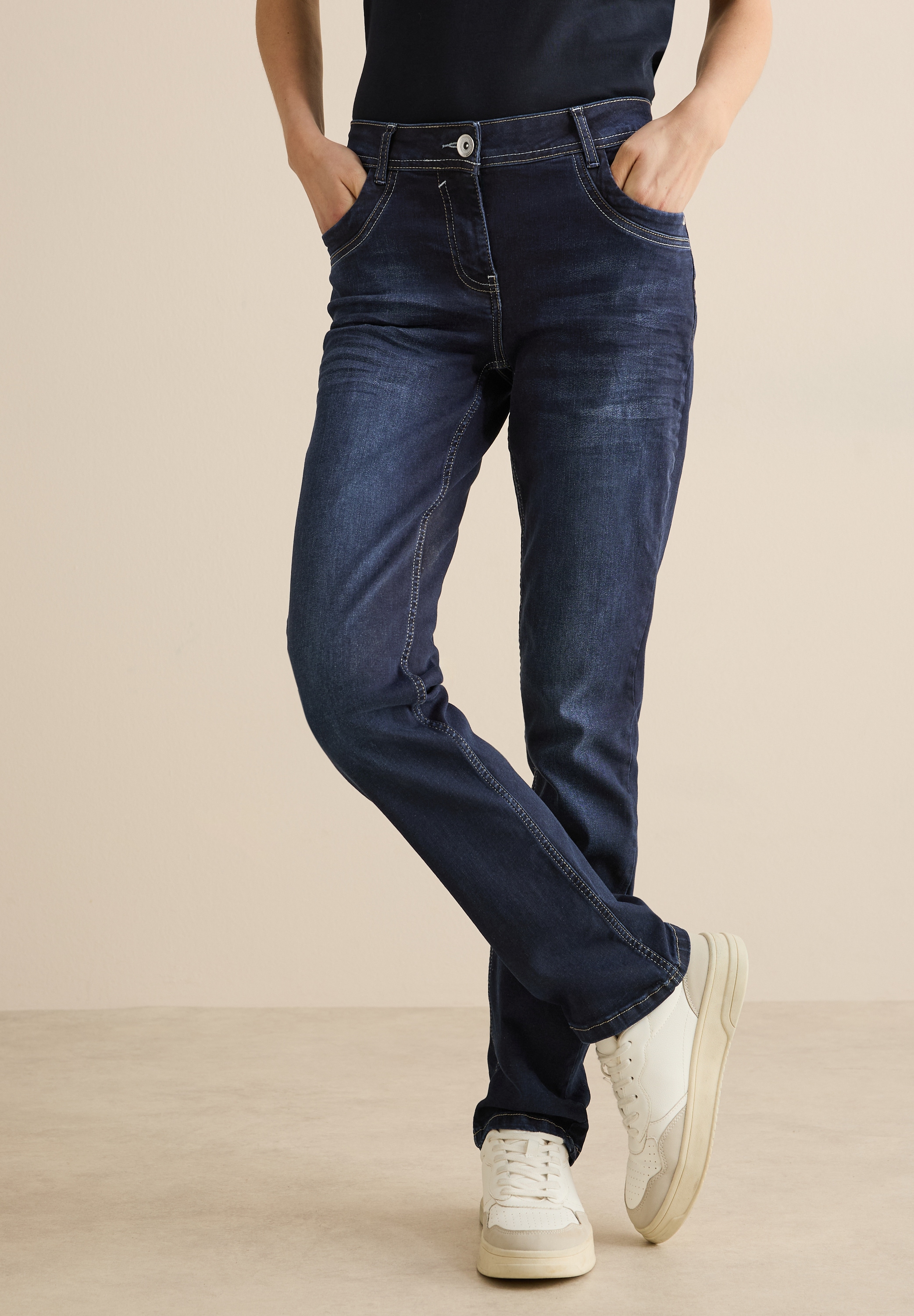 Cecil Straight-Jeans, Middle Waist