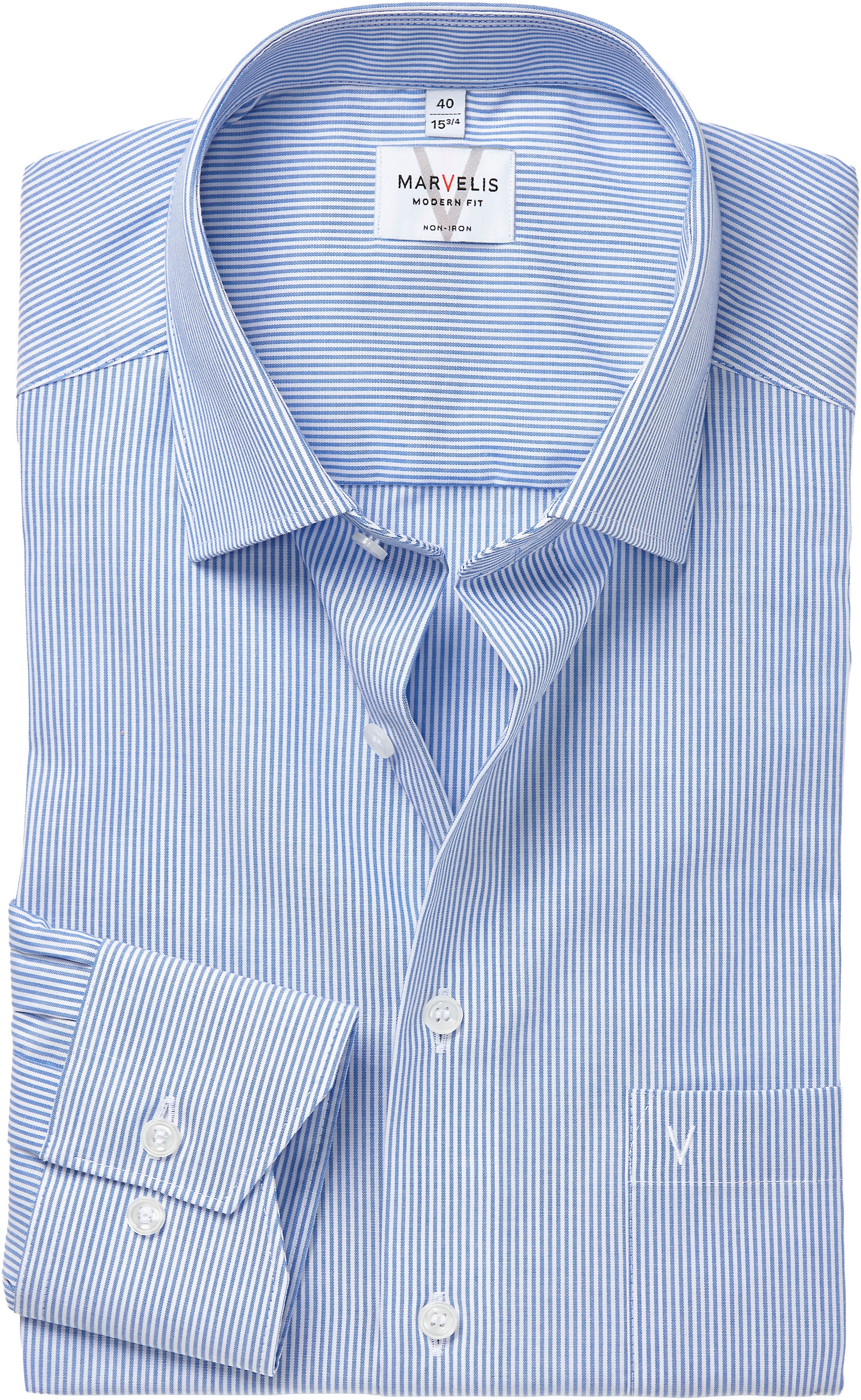 MARVELIS Langarmhemd Businesshemd, Kentkragen, modern fit günstig online kaufen