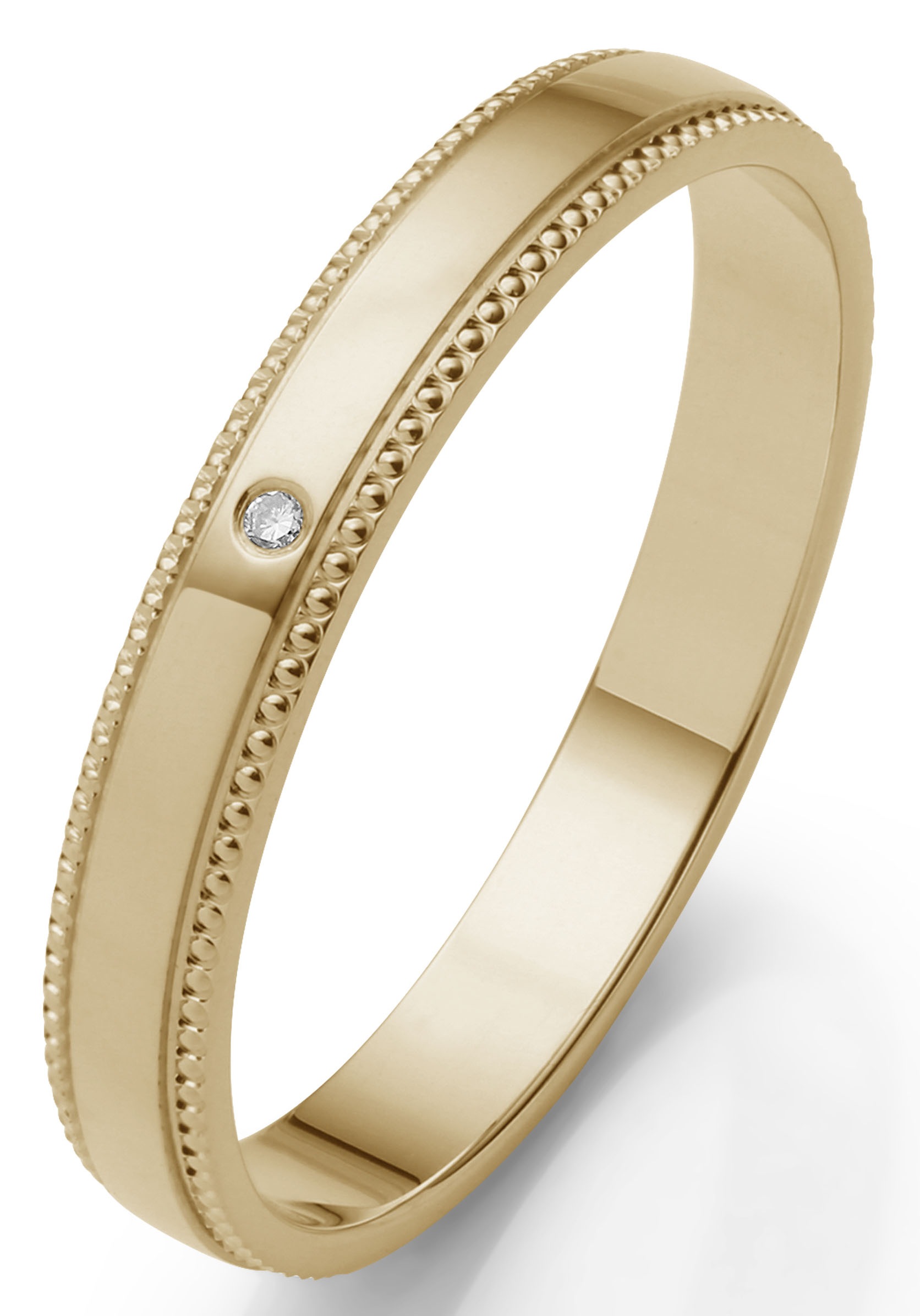 Firetti Trauring »Schmuck Geschenk Gold 375 Hochzeit Ehering "LIEBE"«, Made in Germany, wahlweise mit oder ohne Brillant