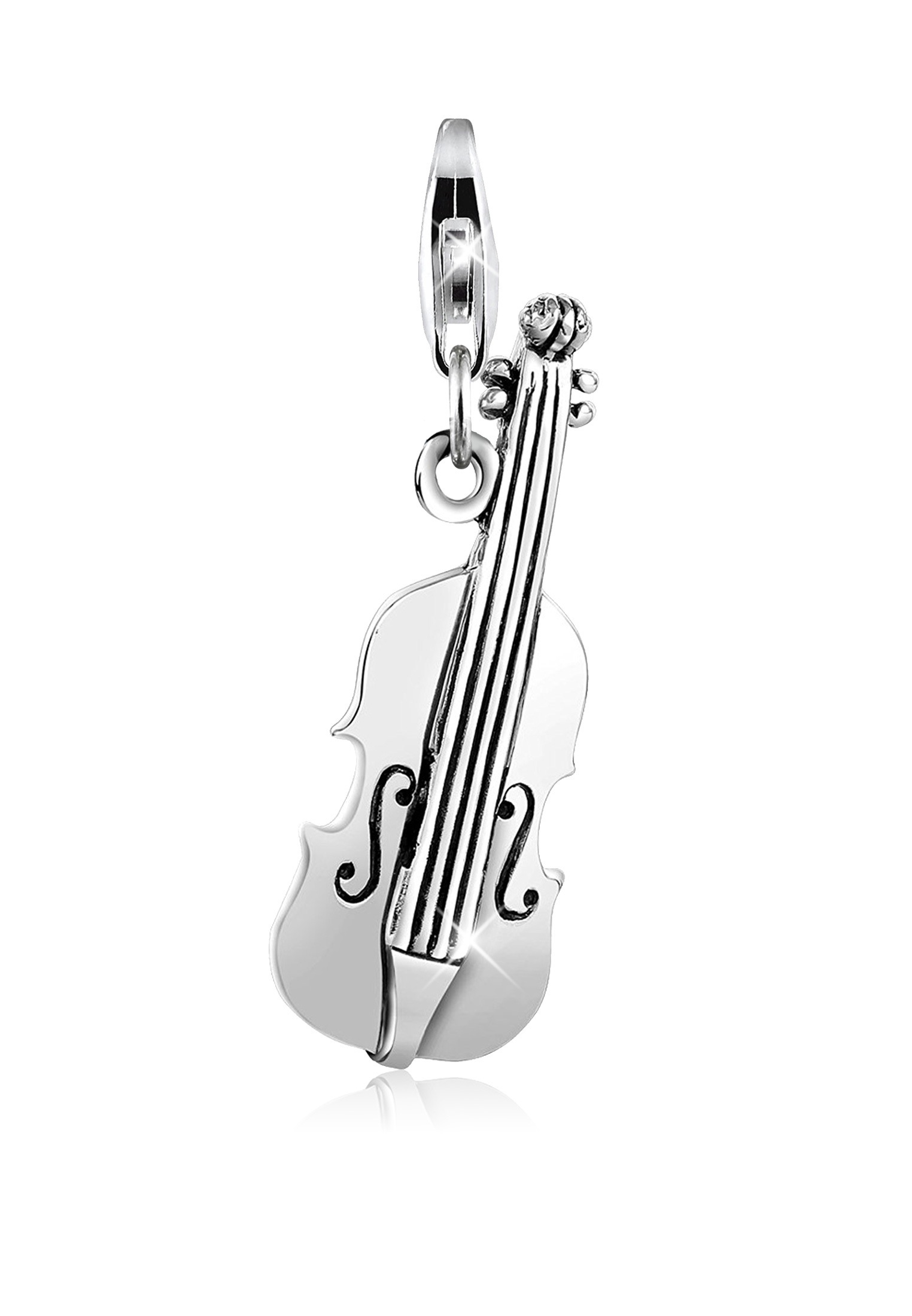 Charm-Einhänger »Anhänger Geige Musik-Instrument 925 Silber«