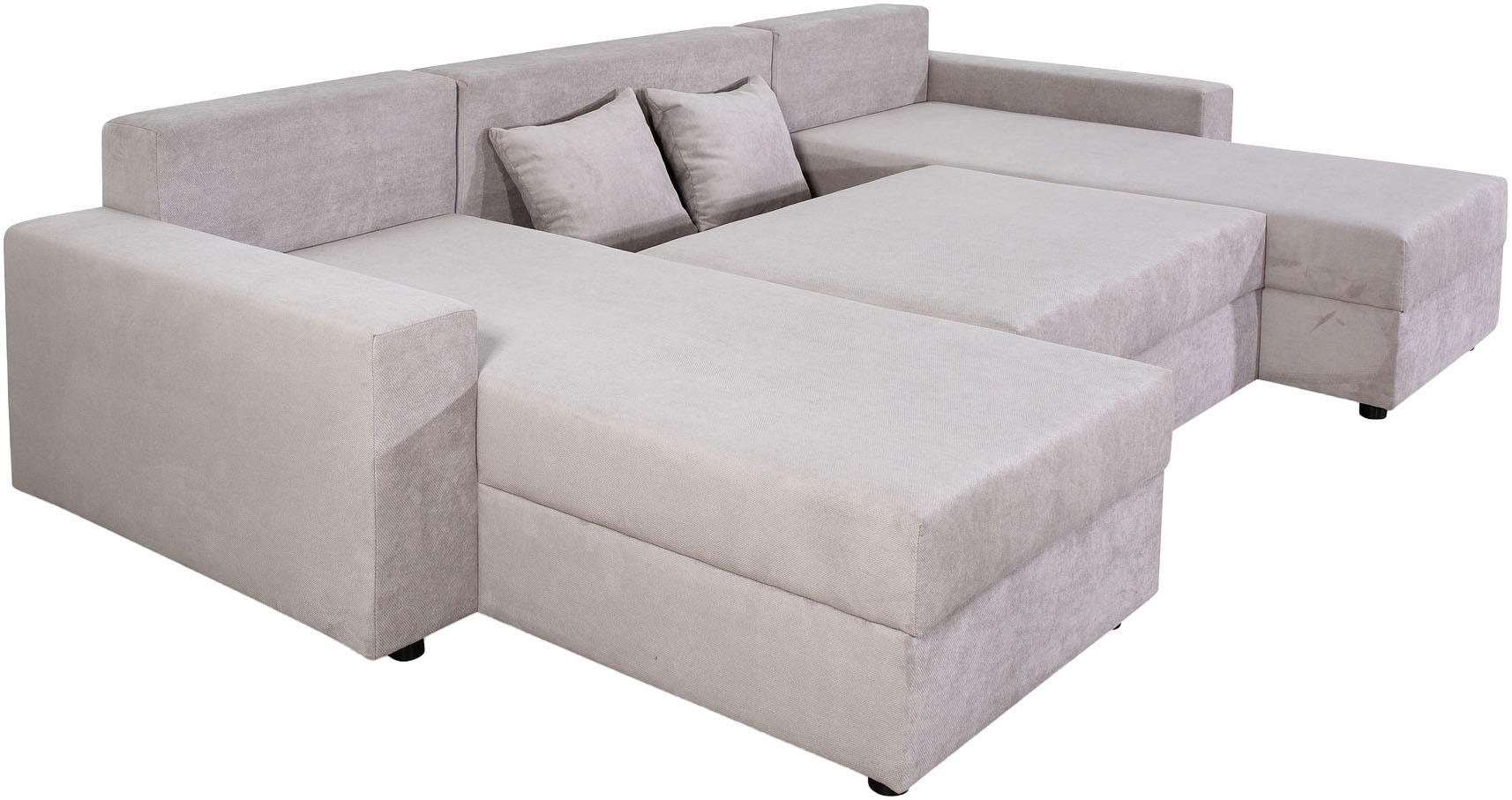 COLLECTION AB Wohnlandschaft »Pico U-Form, B: 252 cm« Schlaffunktion, Bettkasten & 2 Zierkissen