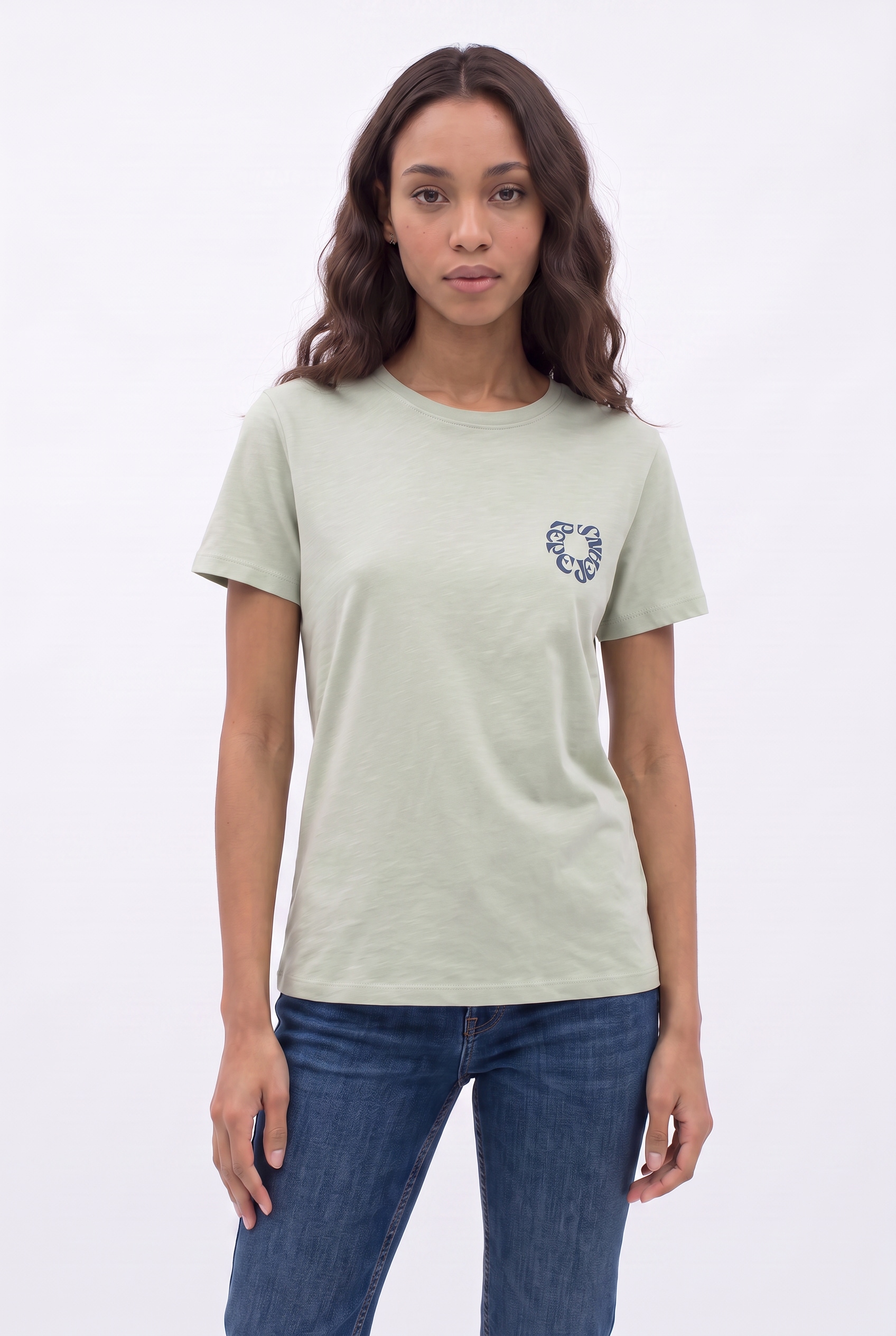 Pepe Jeans T-Shirt "BECKA" aus Baumwolle, Rundhalsform