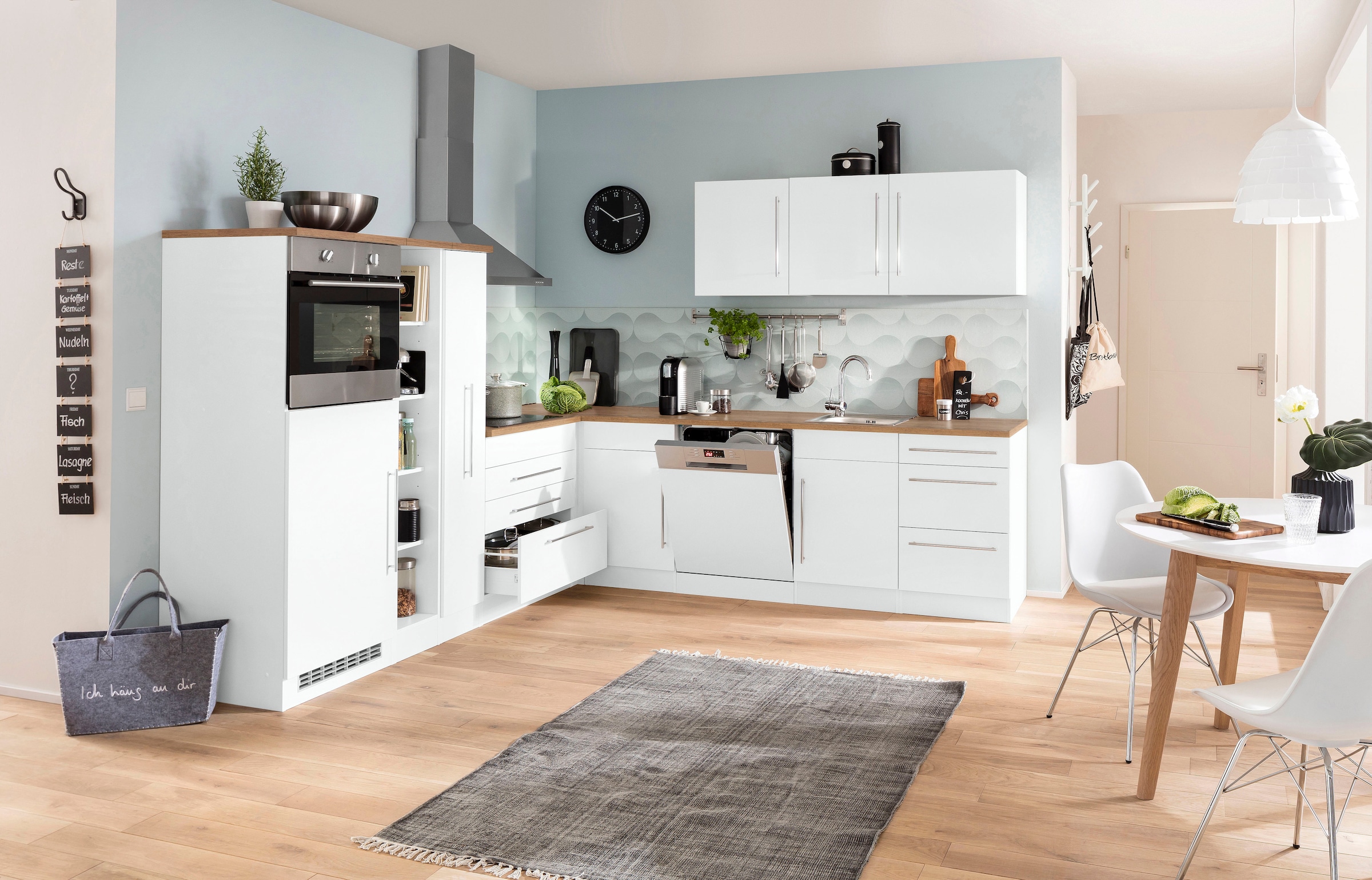 KOCHSTATION Unterschrank »KS-Samos« 50 cm breit, mit 2 großen Auszügen