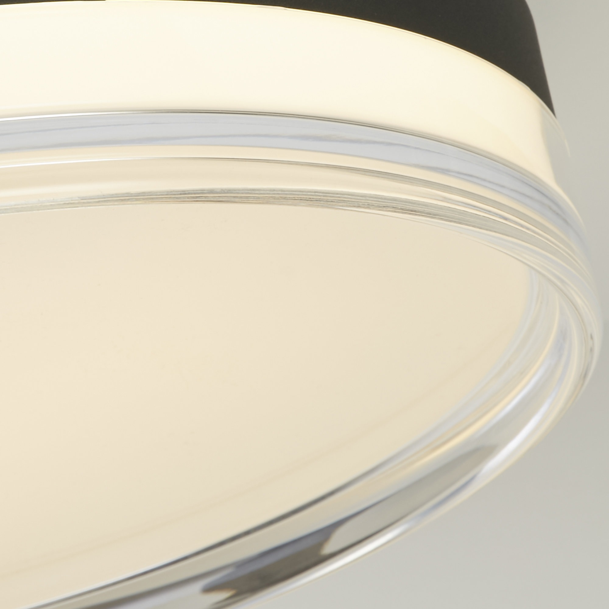 Searchlight LED Deckenleuchte »Cyprus LED Deckenleuchte, Schwarzes Metall und klares Acryl« LED-Modul 1 Stk.